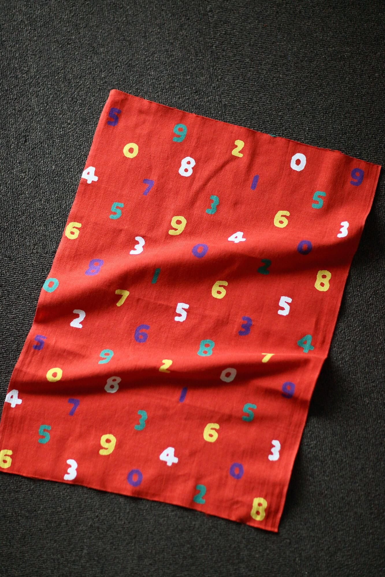 Isemomen Cotton Textile Handkerchief(Short)/ SO-SU-U Gogyo (Five Elements) Fire