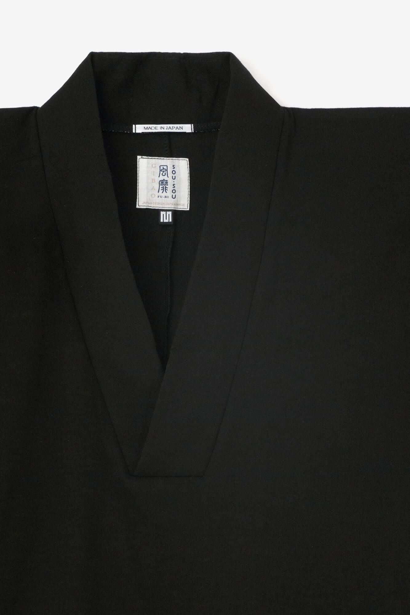 高島縮棉 40/40無袖風靡/黑色