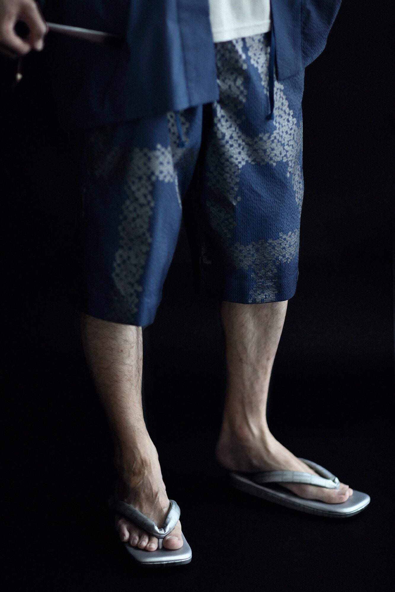 西陣草履/柵欄 燻銀色