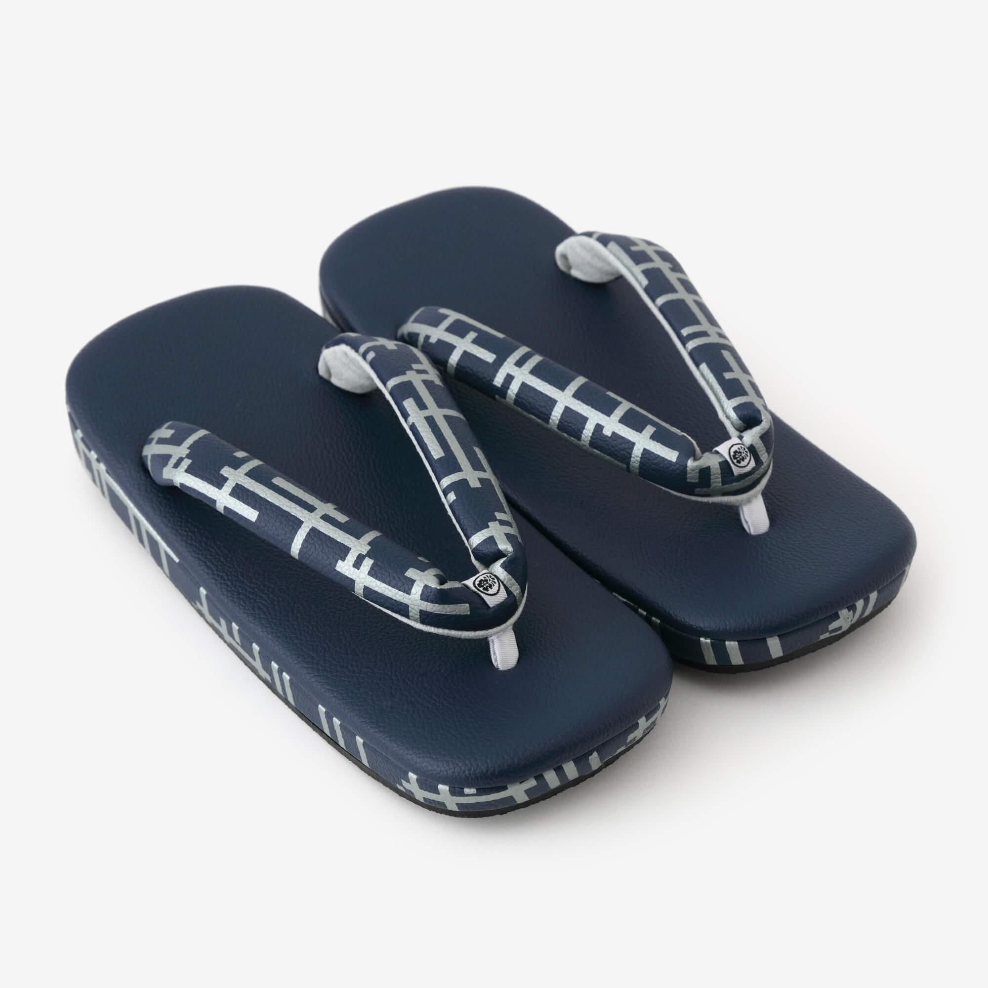 Nishijin Sandals(Nishijinzori)/Fence Dark blue