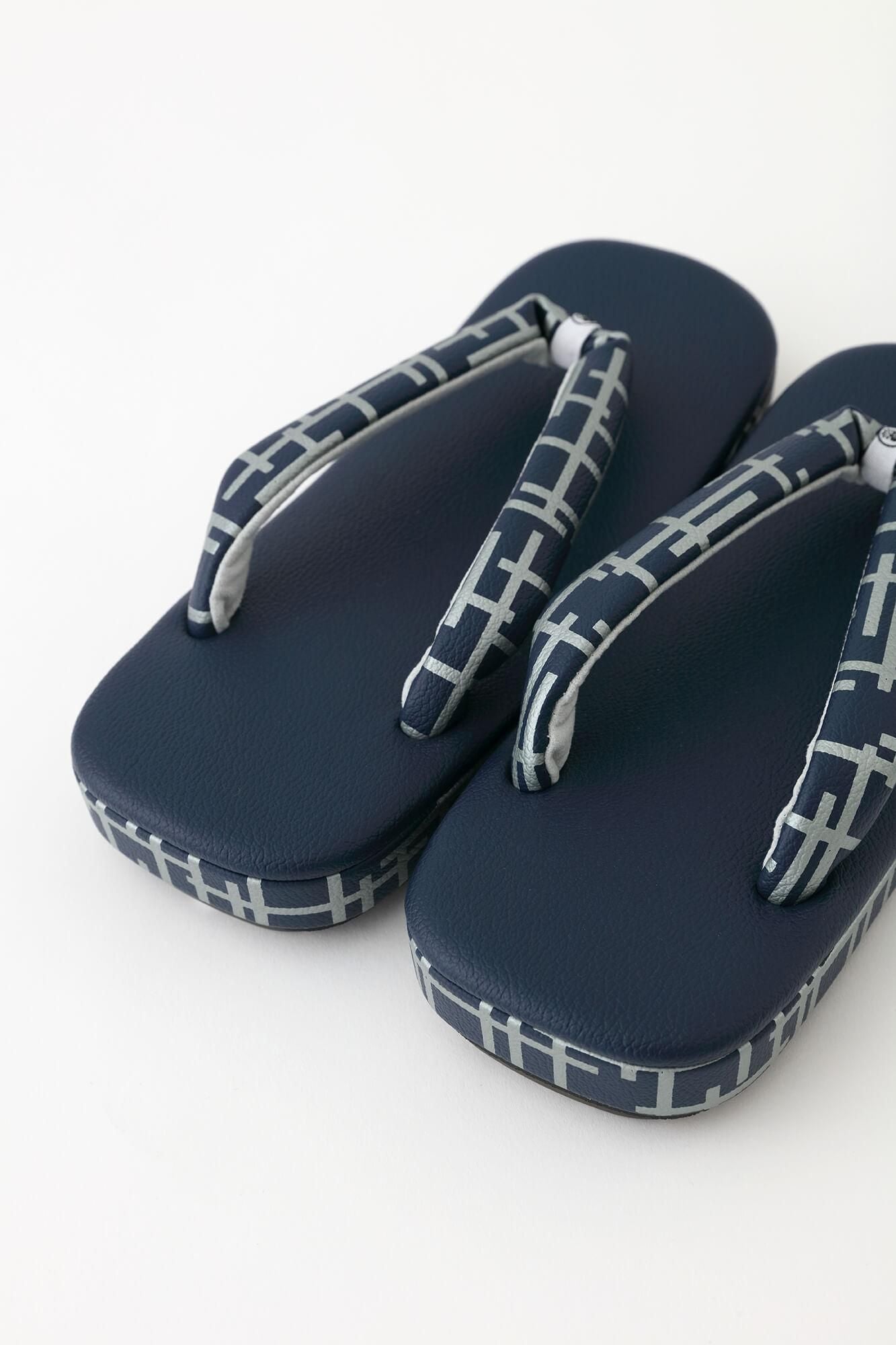 Nishijin Sandals(Nishijinzori)/Fence Dark blue