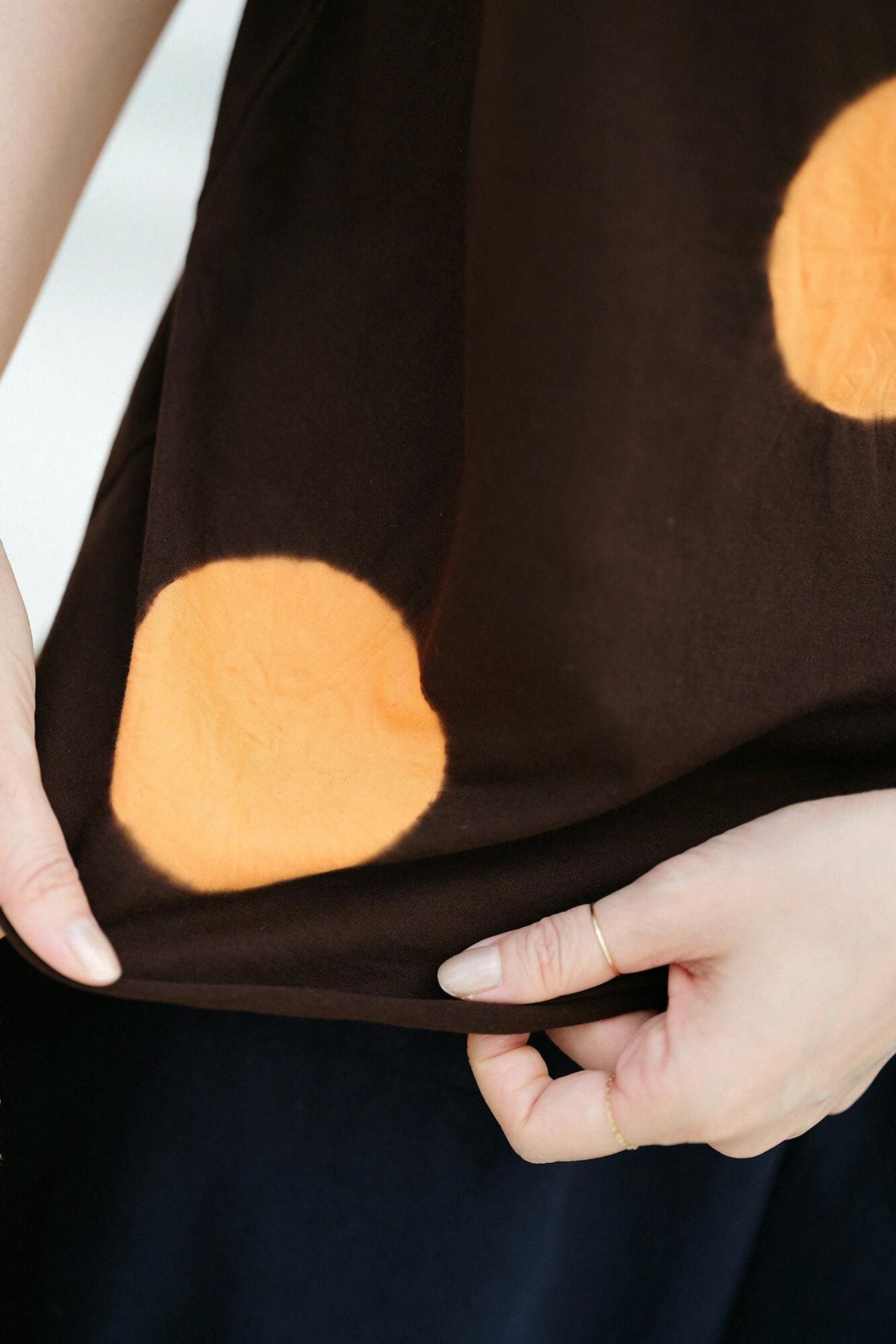 吸烟无袖吉班/大圆点宪法颜色x黄色(kiakka)