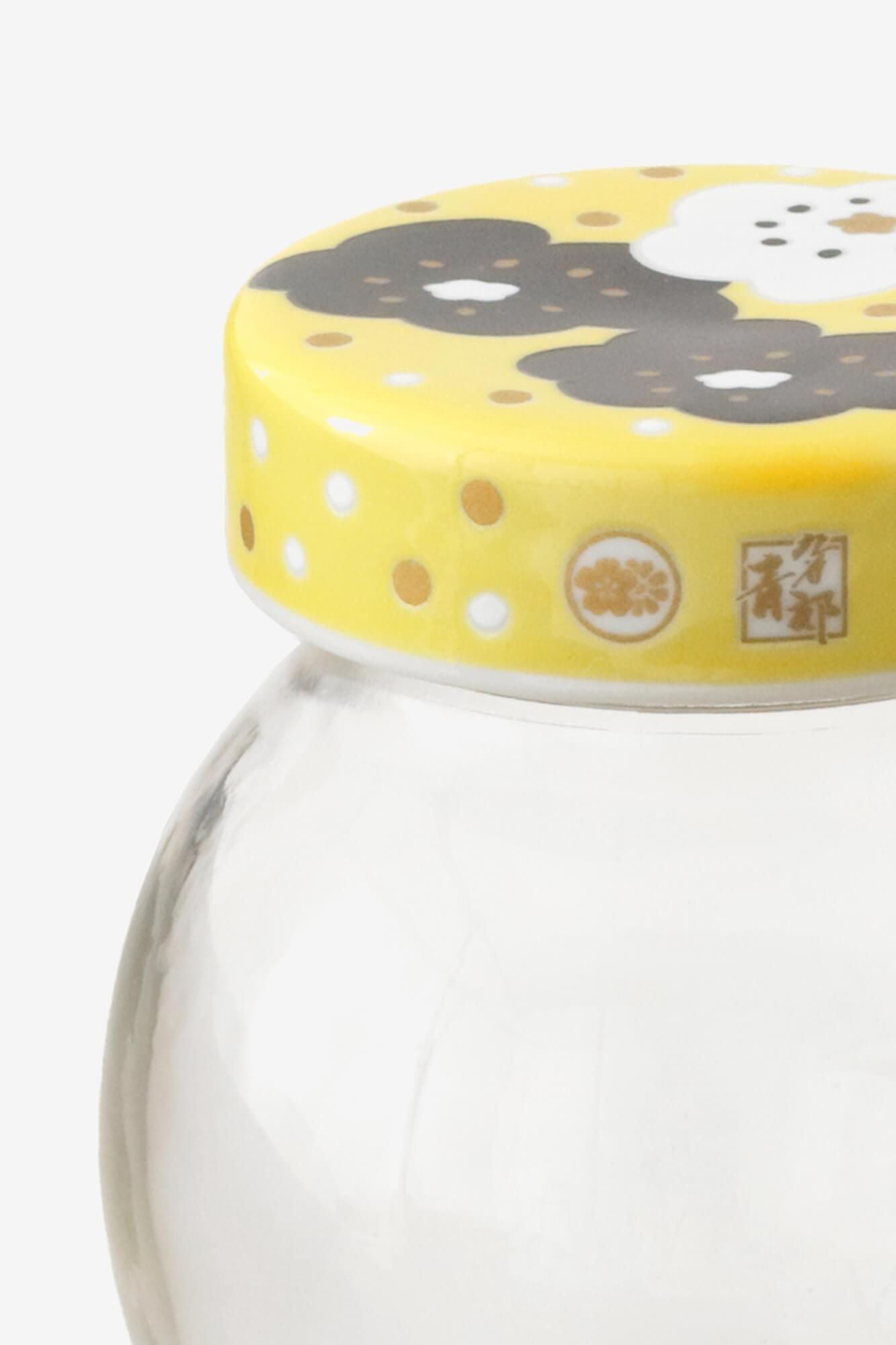 Kutani-Ware-Musterdeckel (Maru-Flasche)/Lächeln