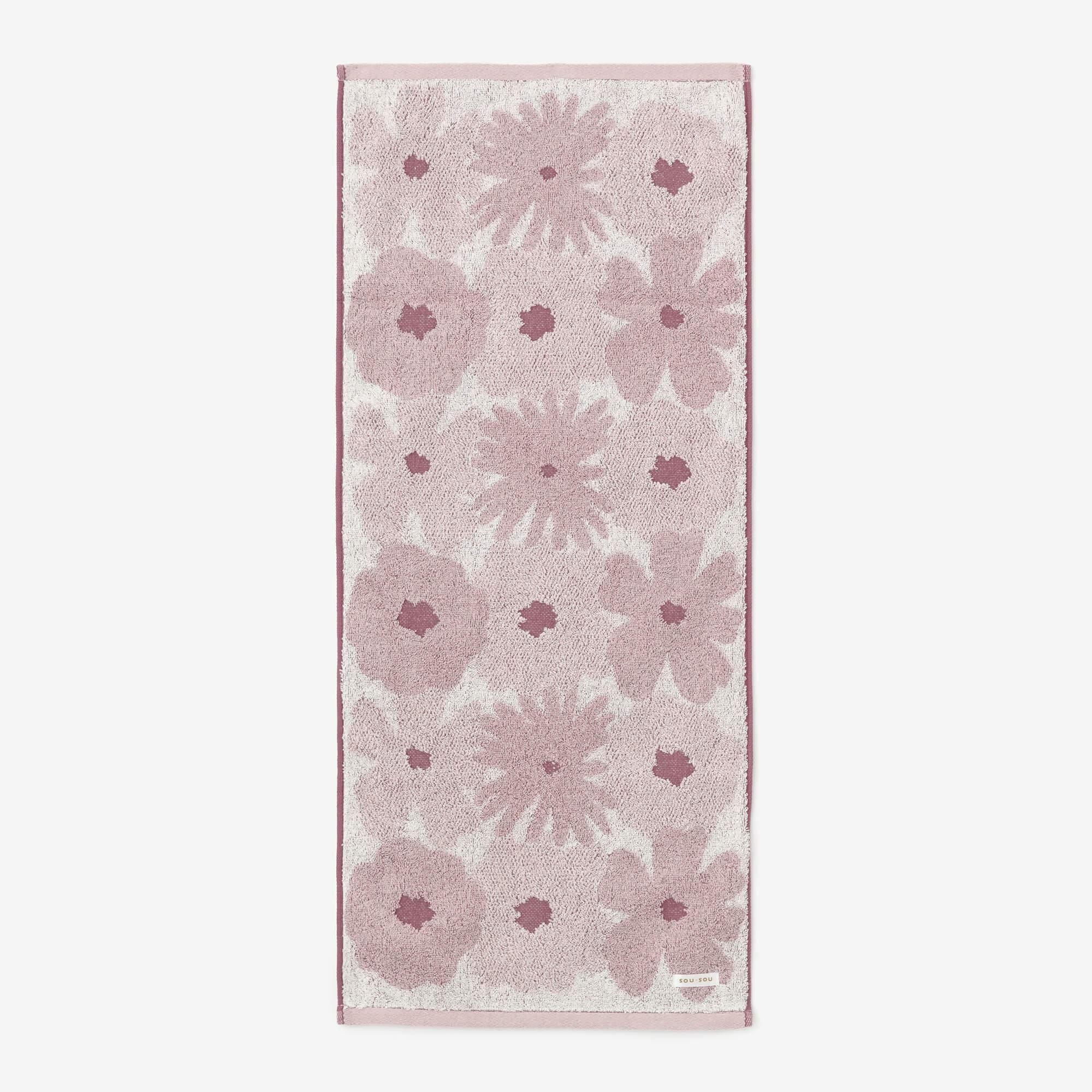 SOU・SOU×丸眞 フェイスタオル/おおらか 梅鼠(うめねず)