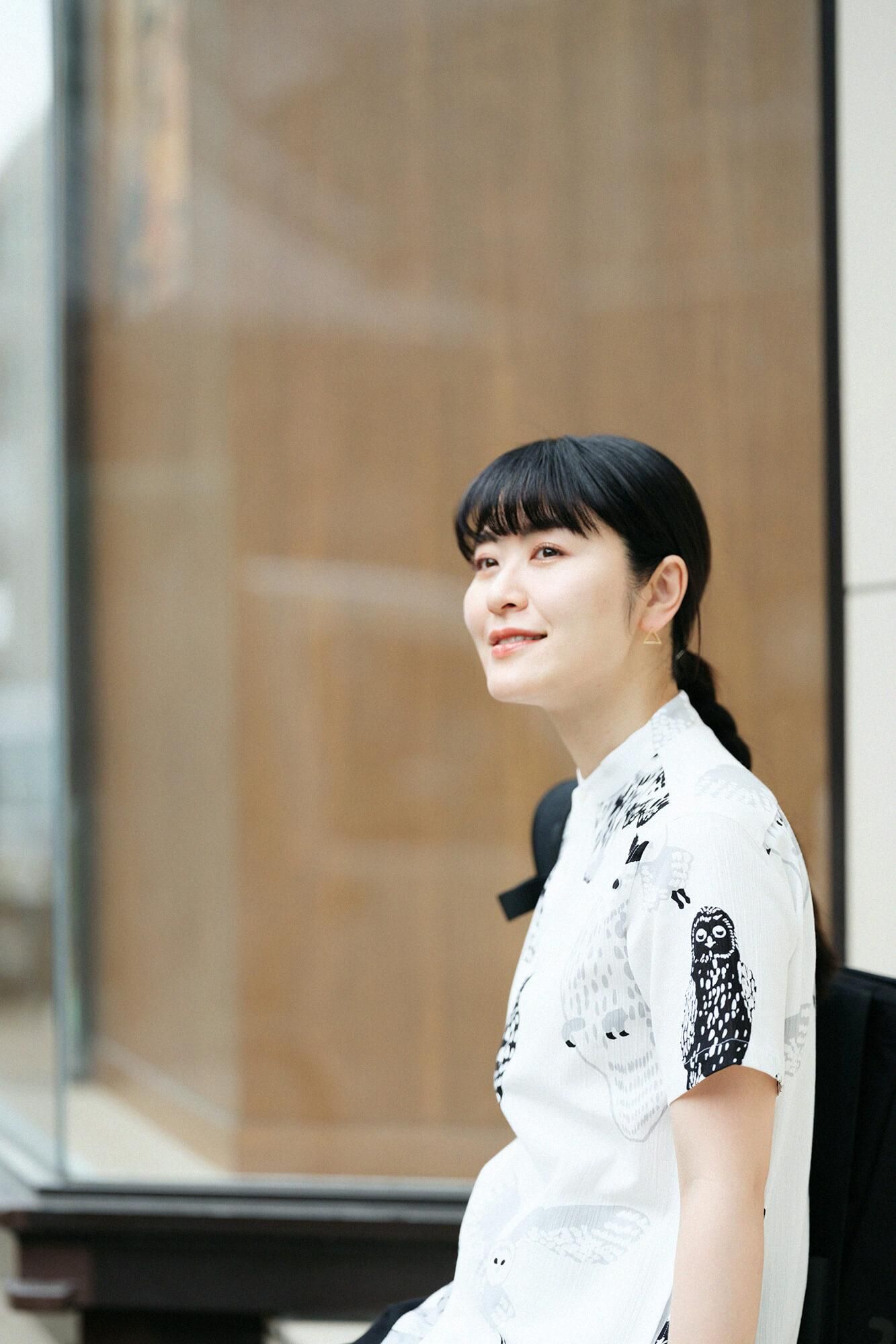 高島縮棉 20/20 立領 短袖襯衫 SP/貓頭鷹