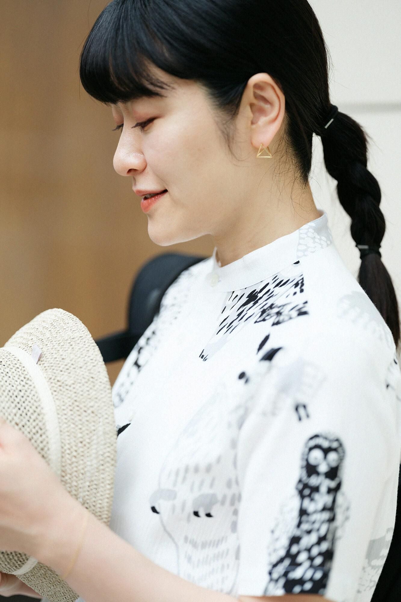 高島縮棉 20/20 立領 短袖襯衫 SP/貓頭鷹