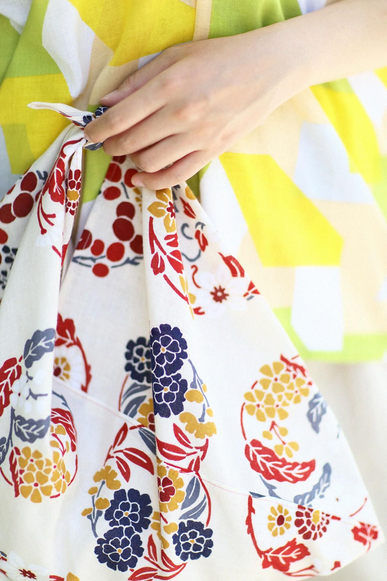 用手出售的纺织品(ISE棉花tenugui) / hanamaru图案(Hanamarumonyo)<50cm>