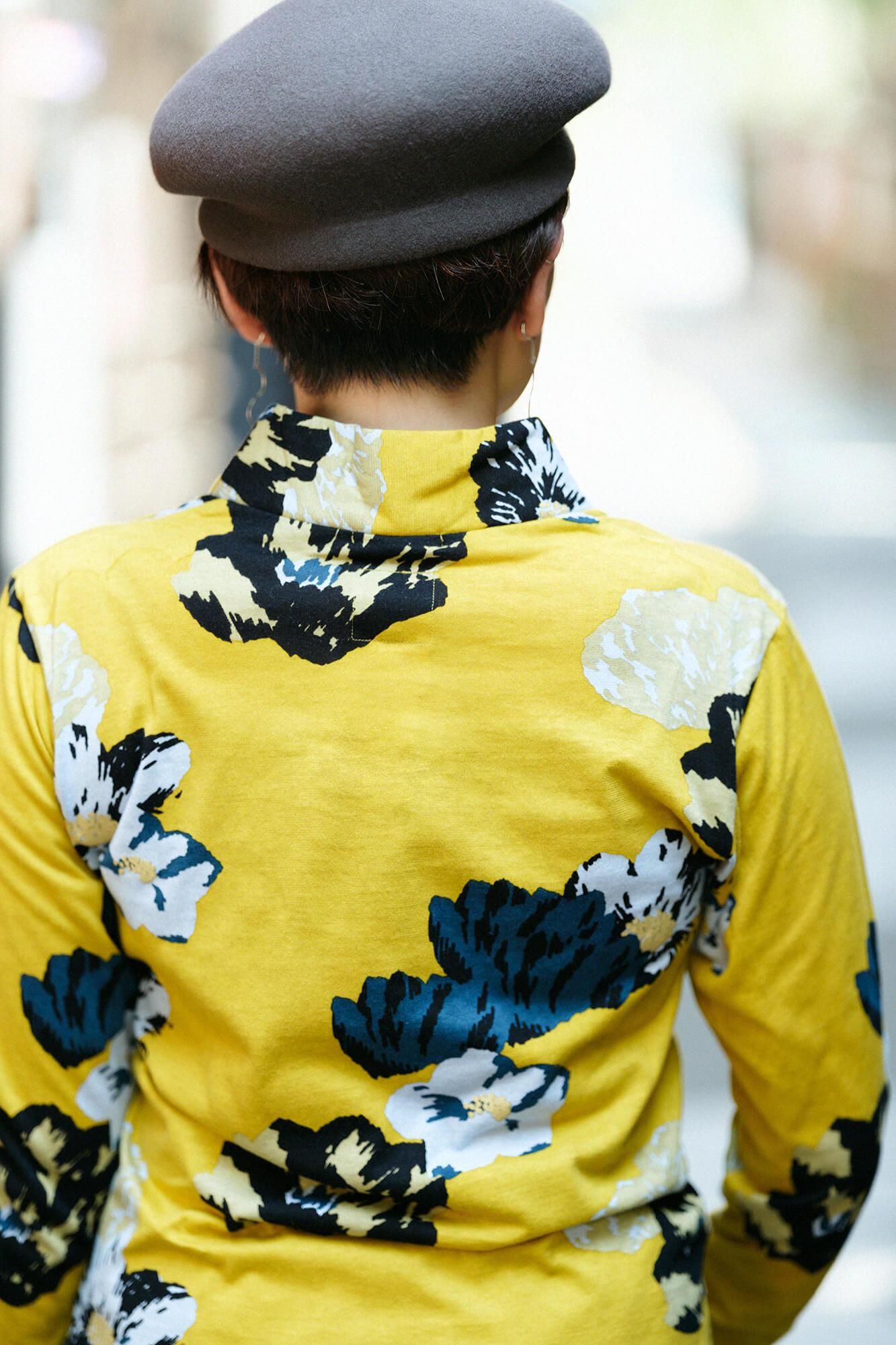 狹風靡 和服領上衣 拔衣紋/牡丹百合