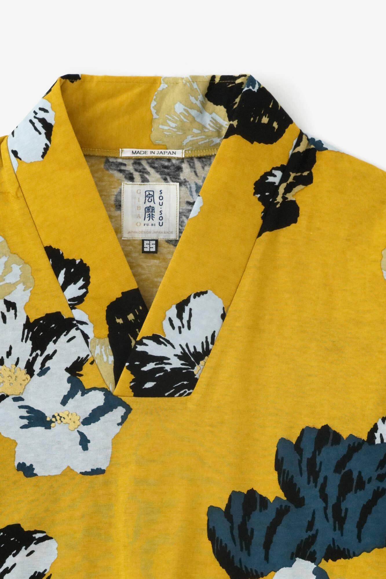 狹風靡 和服領上衣 拔衣紋/牡丹百合