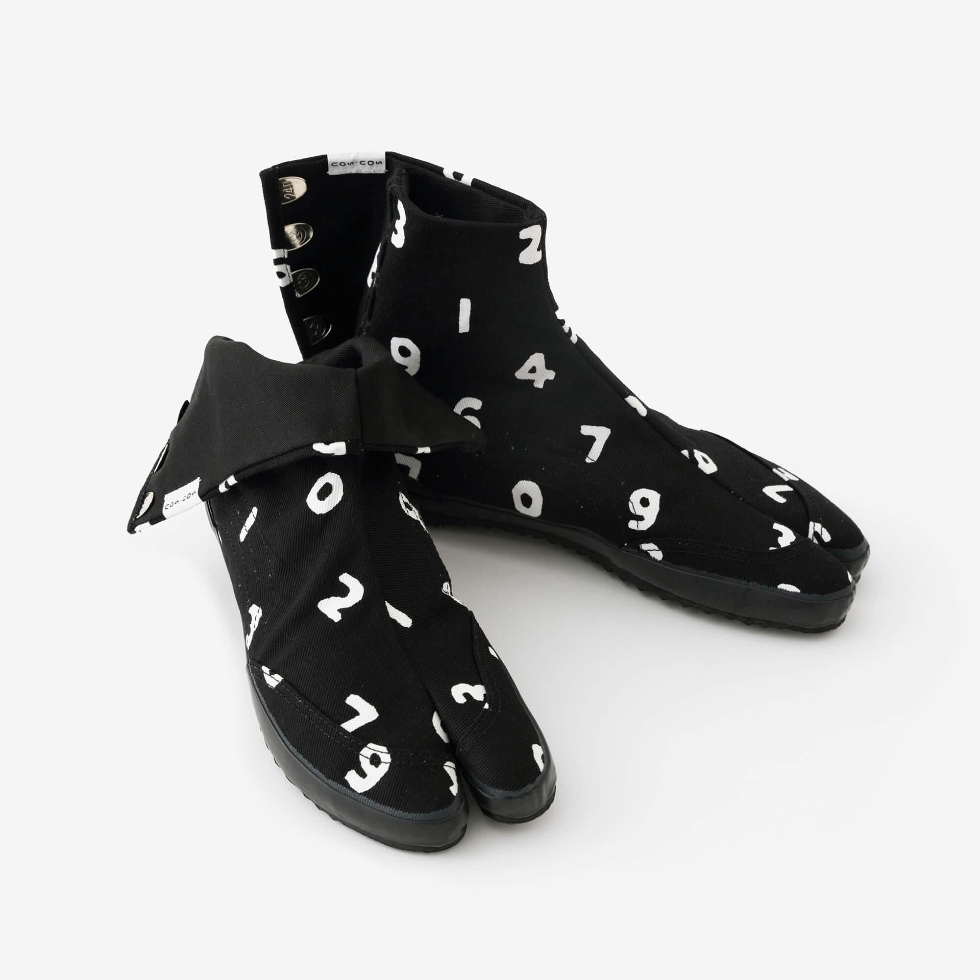Festival Split Toe Tabi Shoes / SO-SU-U Tsume Black