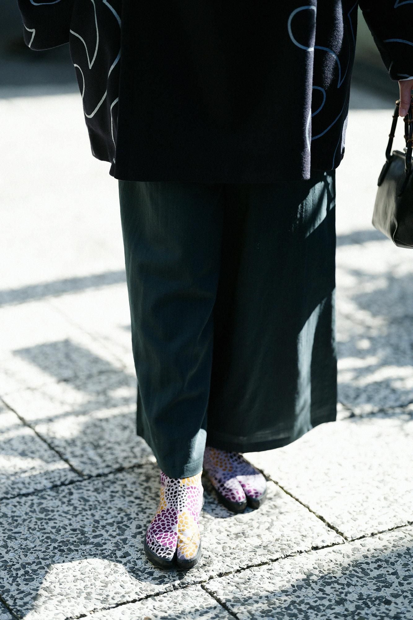 Festival Split Toe Tabi Shoes / Chrysanthemum Purple