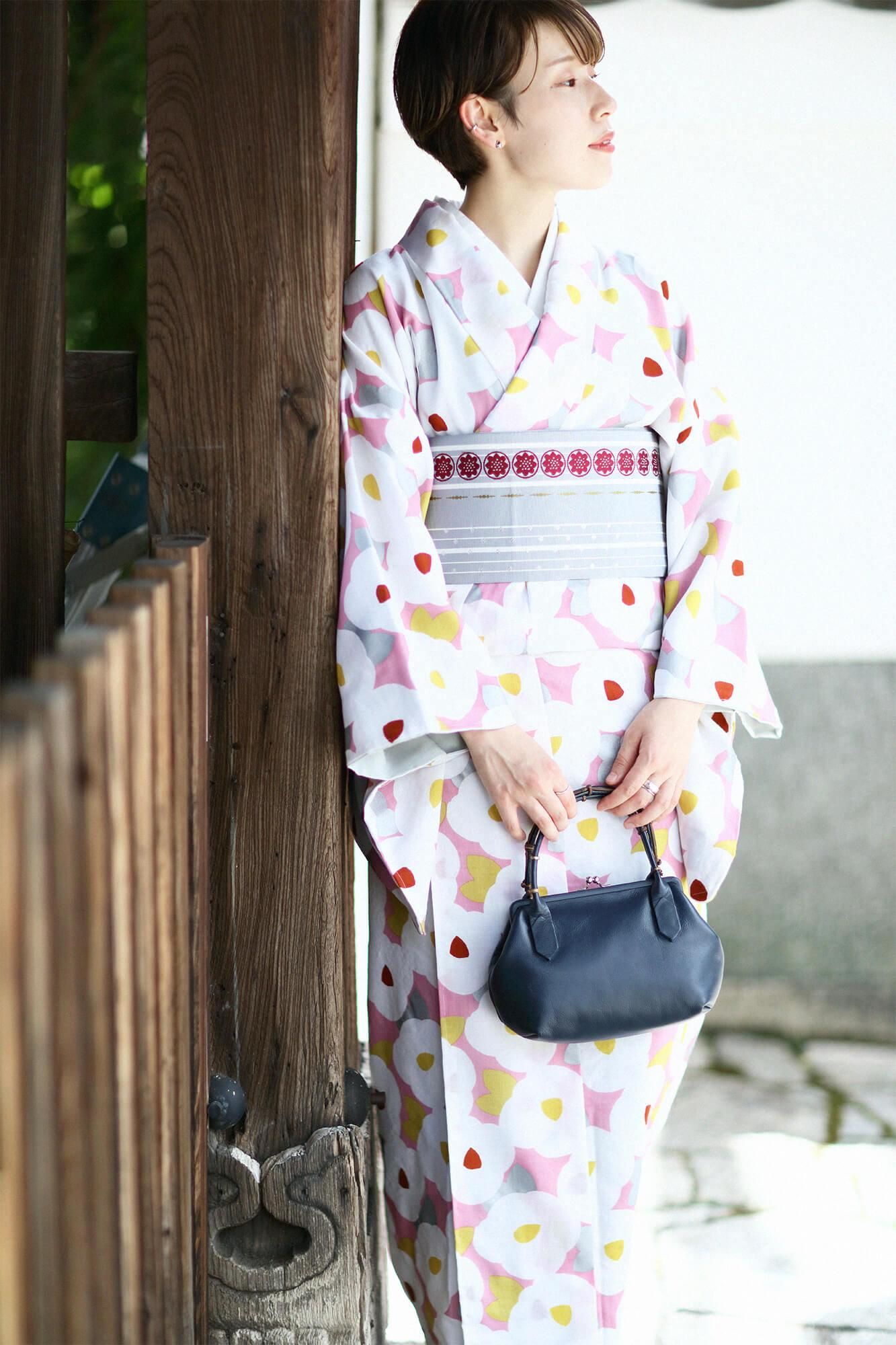 【Tailoring included】Muslin Wool Kimono(Fully Lined)/ Tsubakimon 【※Delivery in 7 weeks】