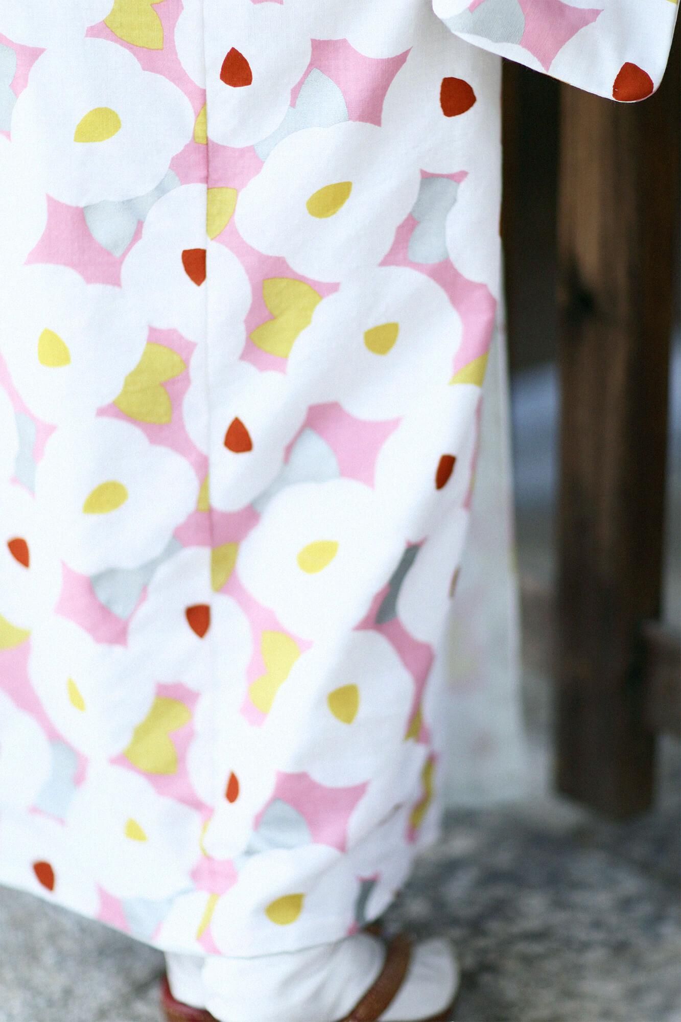 【Tailoring included】Muslin Wool Kimono(Fully Lined)/ Tsubakimon 【※Delivery in 7 weeks】