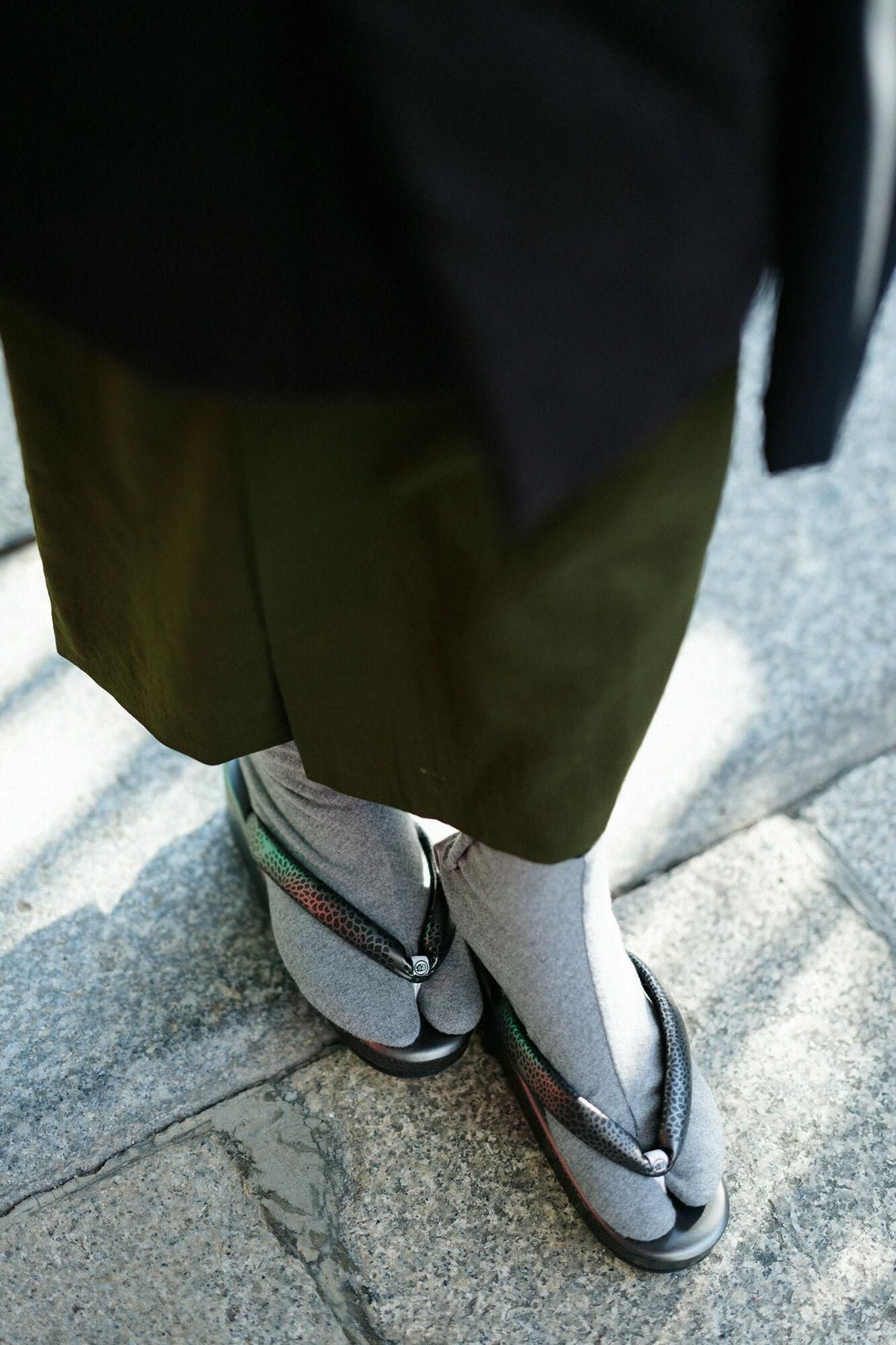 Nishijin Zori / Chrysanthemum石墨(黑色标志)