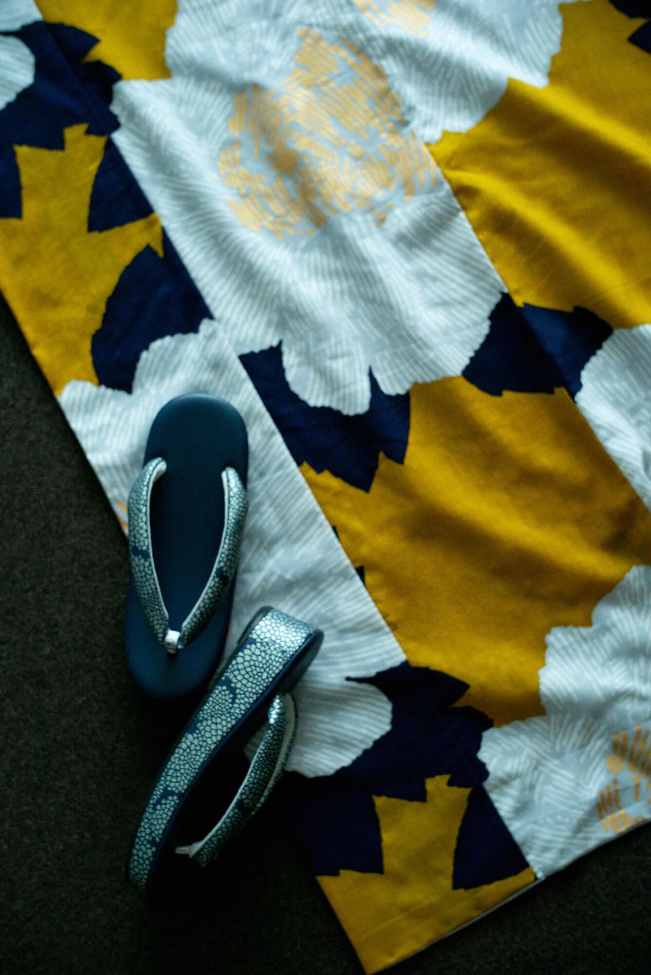 Nishijin Zori / Chrysanthemum深蓝色