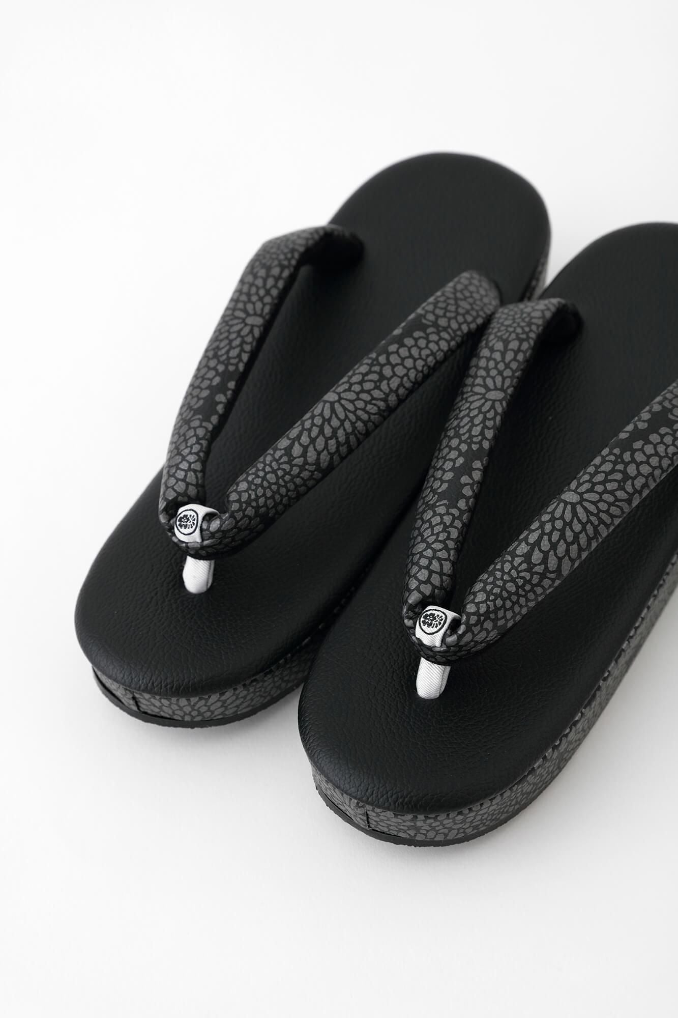 西陣草履/全菊 黑色