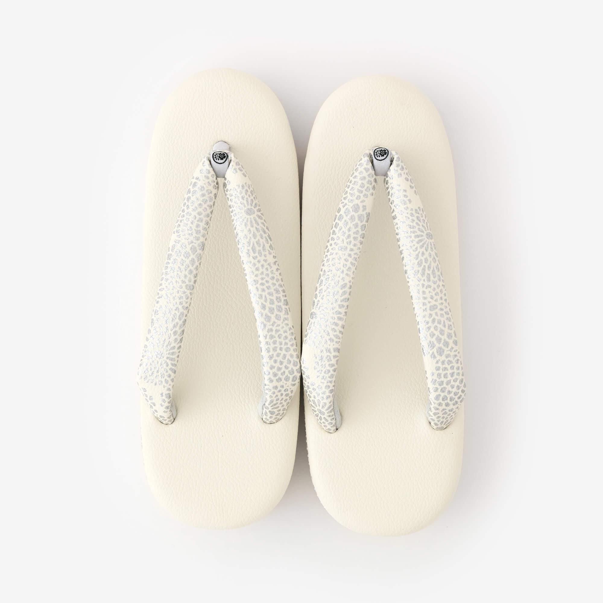 西陣草履/全菊 乳白色