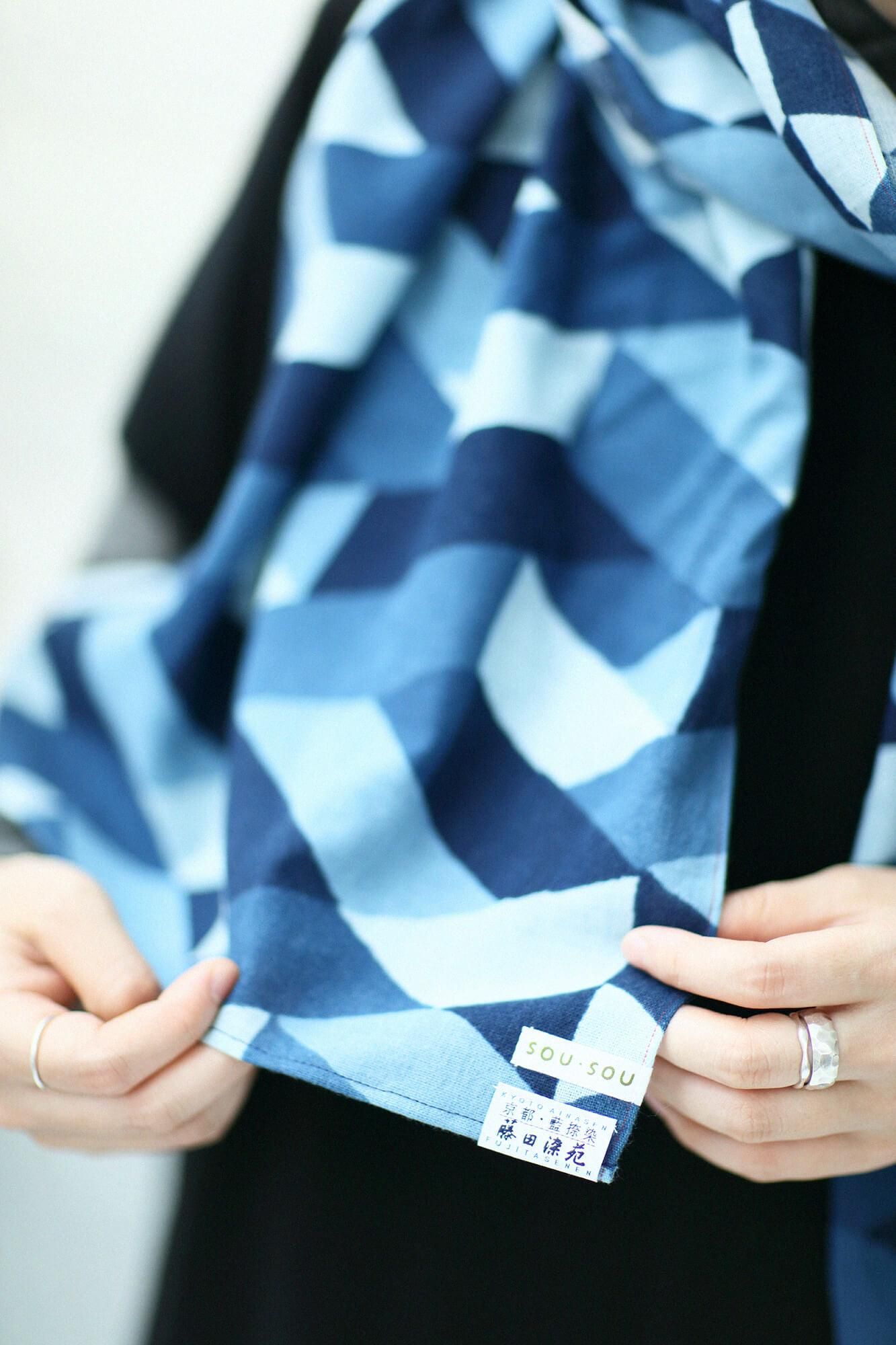 SOU・SOU× Fujita Node 쪽 나염 쿠비마키/타가이 치가이