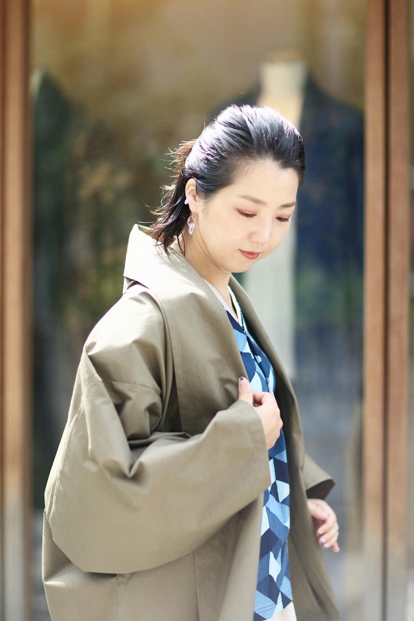 【网络限定】高密(Komitsudo)、七小织(Nanakoori)、卷袖、短衣、单/海松色(Miruiro)