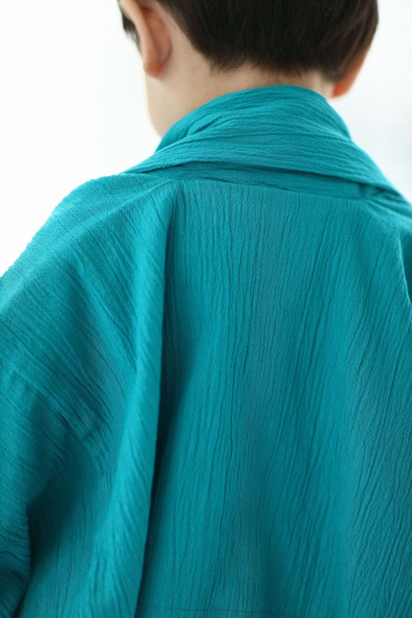 ●takashima chijimi 20/10儿童shirisode/绿色X