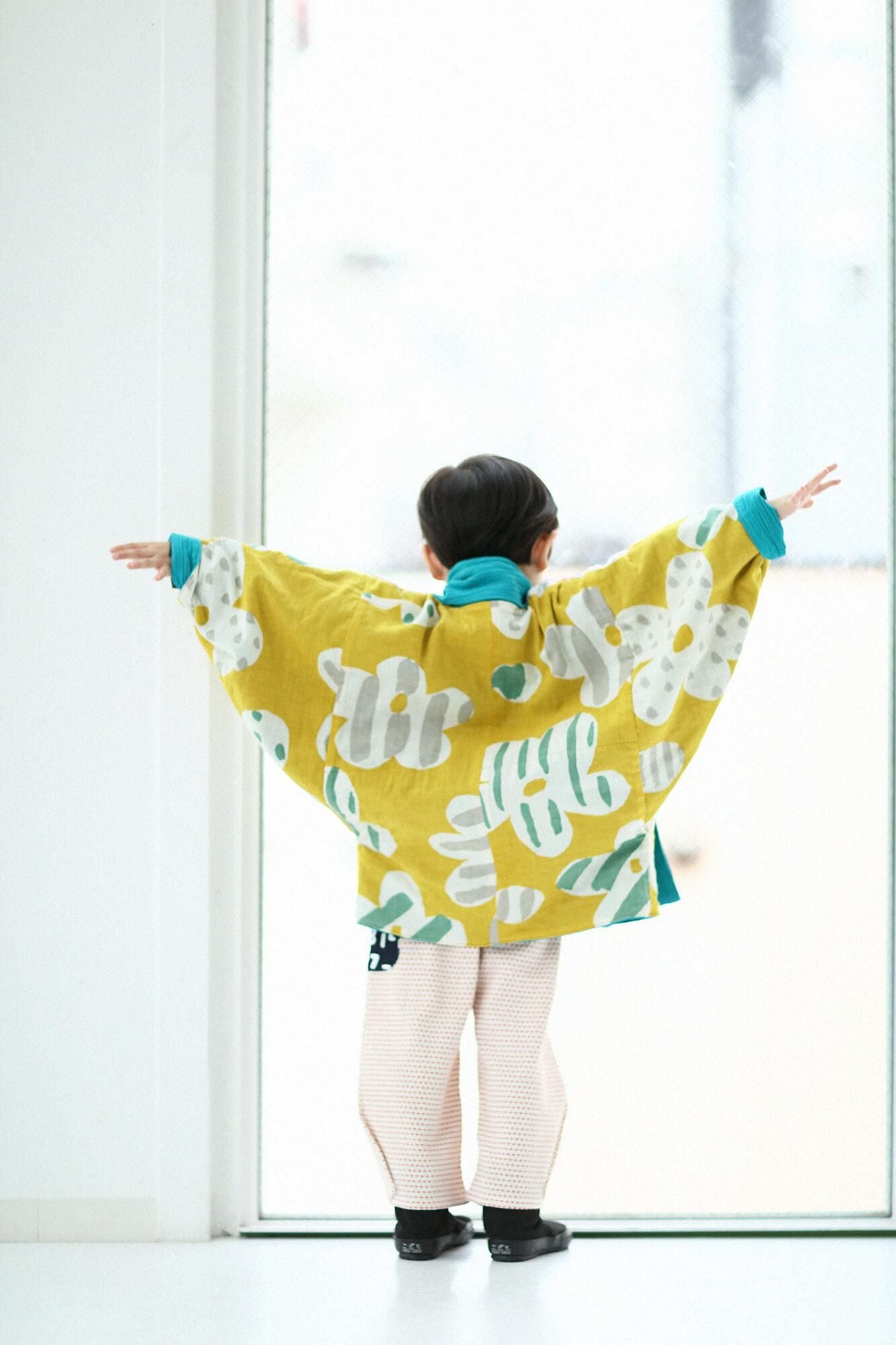 ●takashima chijimi 20/10儿童shirisode/绿色X