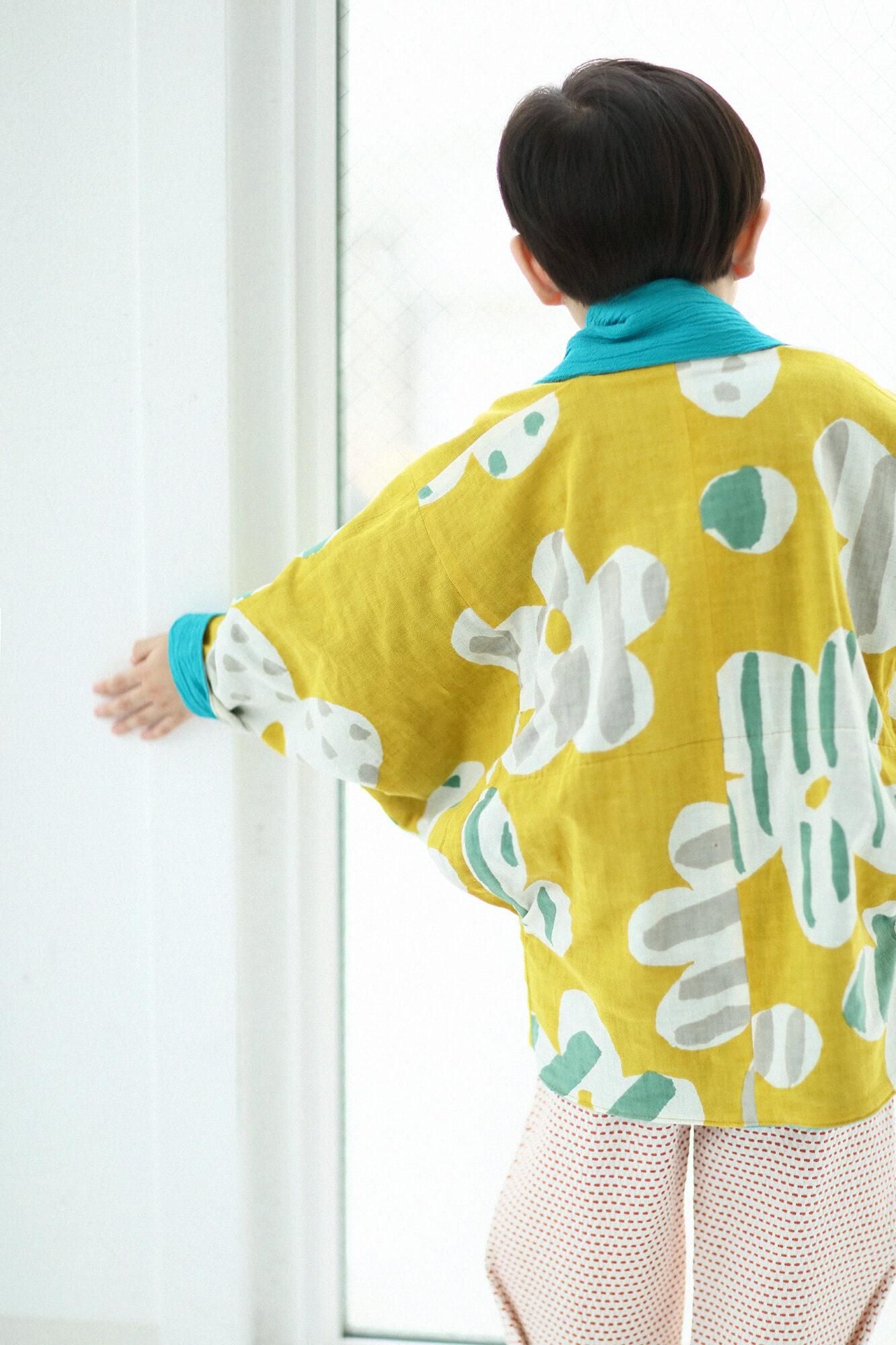 ●takashima chijimi 20/10儿童shirisode/绿色X