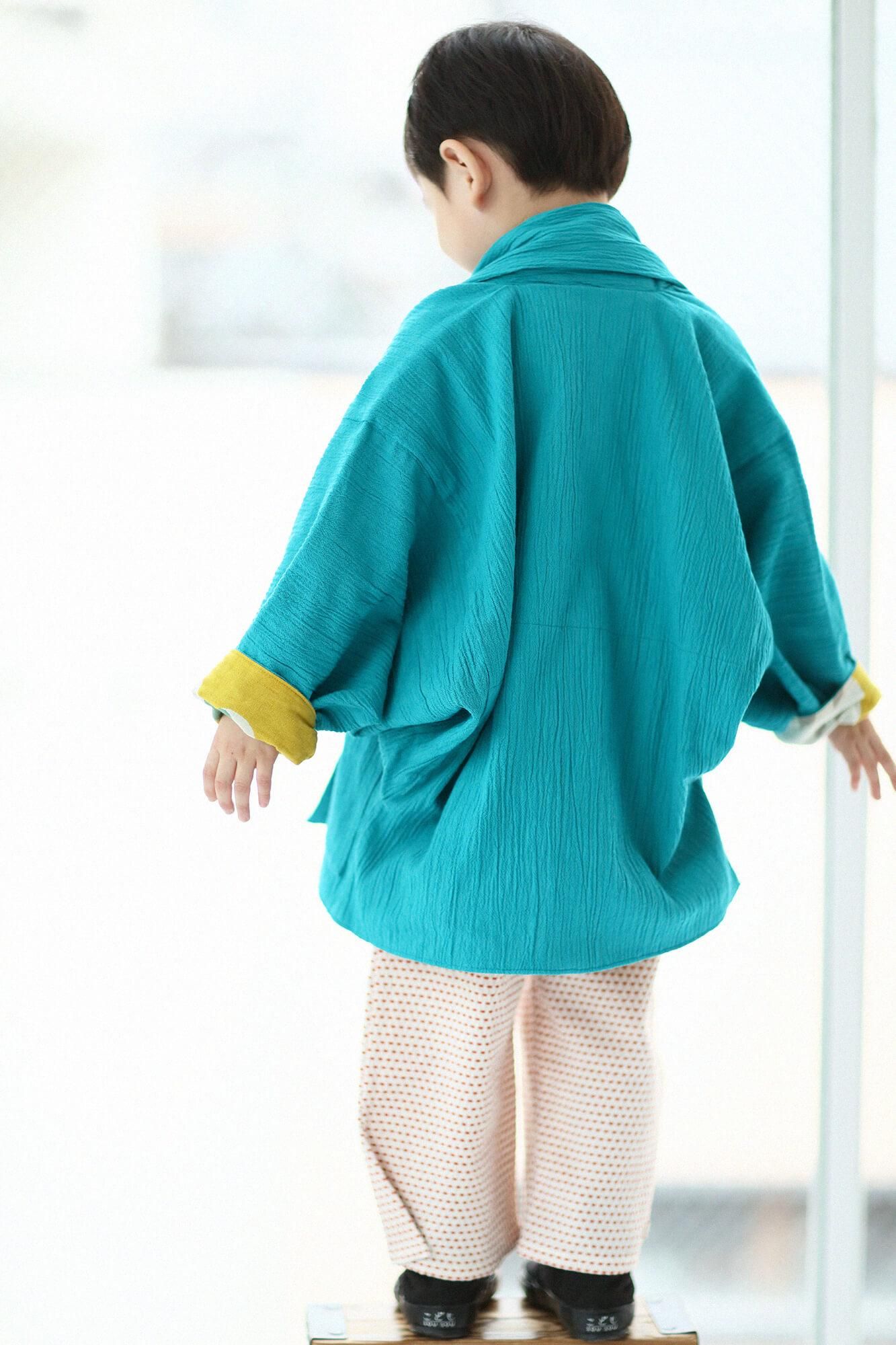 ●takashima chijimi 20/10儿童shirisode/绿色X