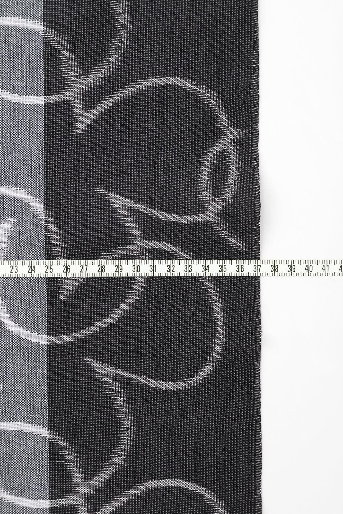 Textile sold in cuts (Kurume Kasuri) / Happiness Light Grey<50cm>