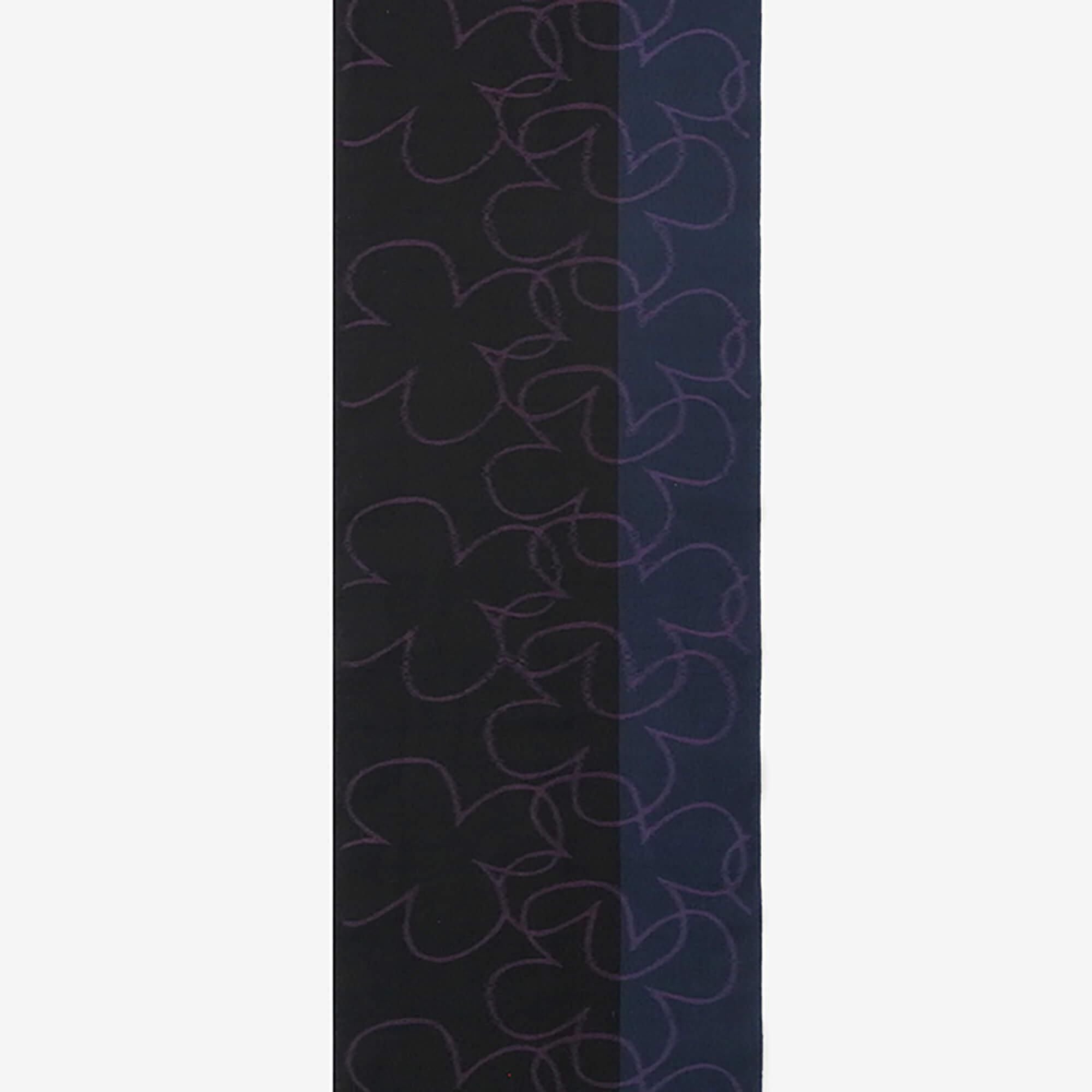 Textile sold in cuts (Kurume Kasuri) / Happiness Black<50cm>