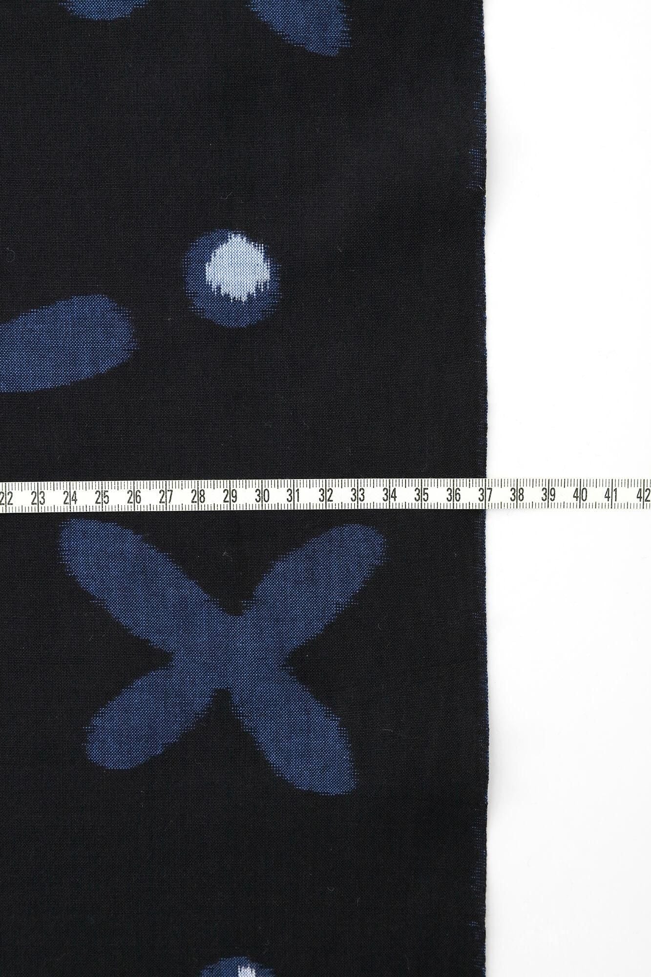 Textile sold in cuts (Kurume Kasuri)/Suzushiroso Dark blue <50cm>