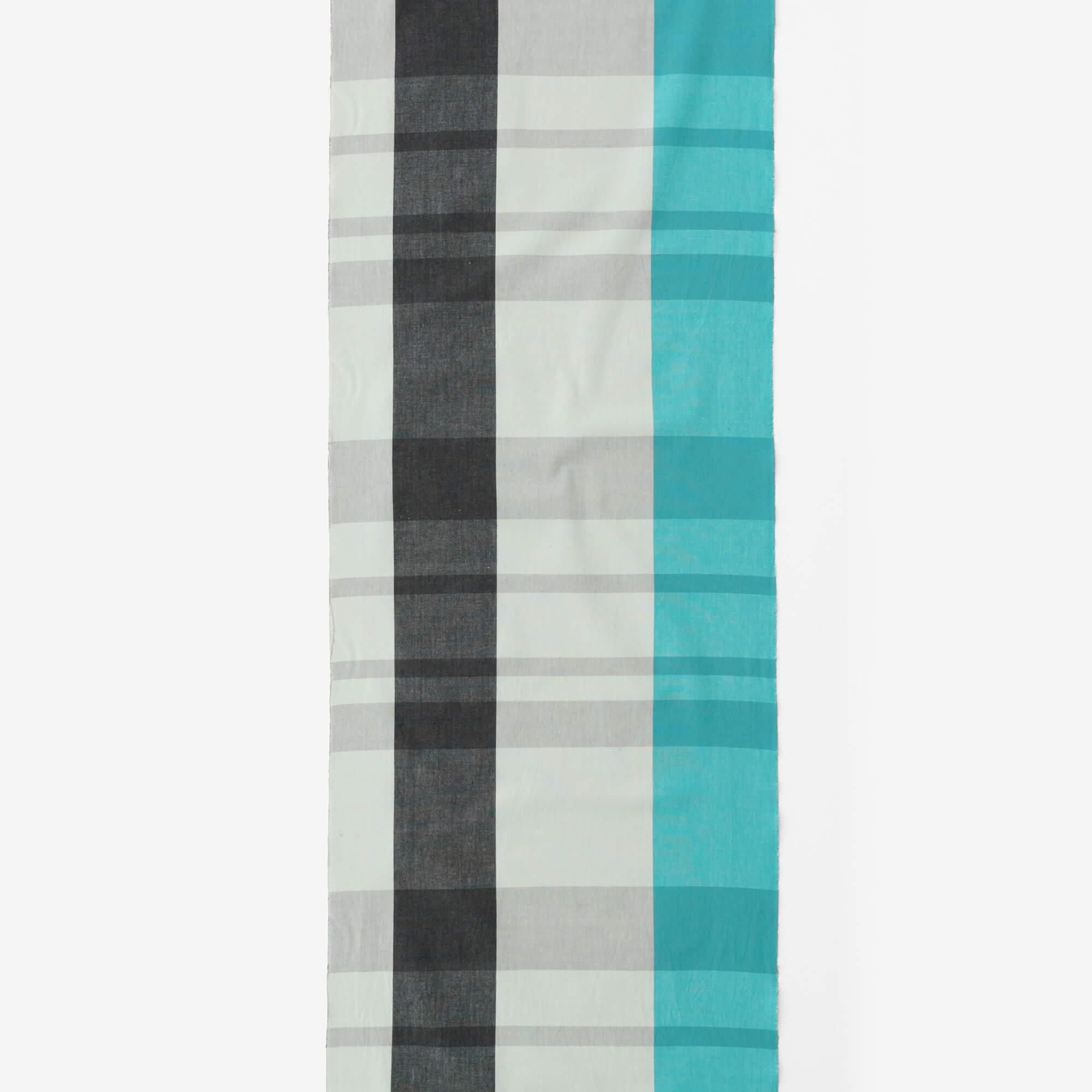 布料剪裁販售 (伊勢木棉 20/20)/宇治橋格子 花綠色(Hanarokusho)<50cm>