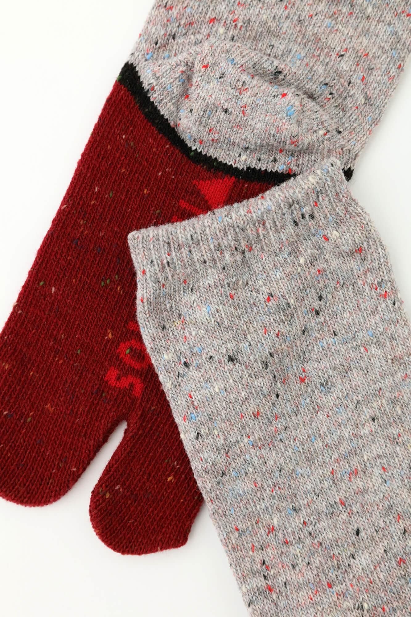 울 타비양말 (무릎길이) 토료/모쿠네즈 【여성용만】