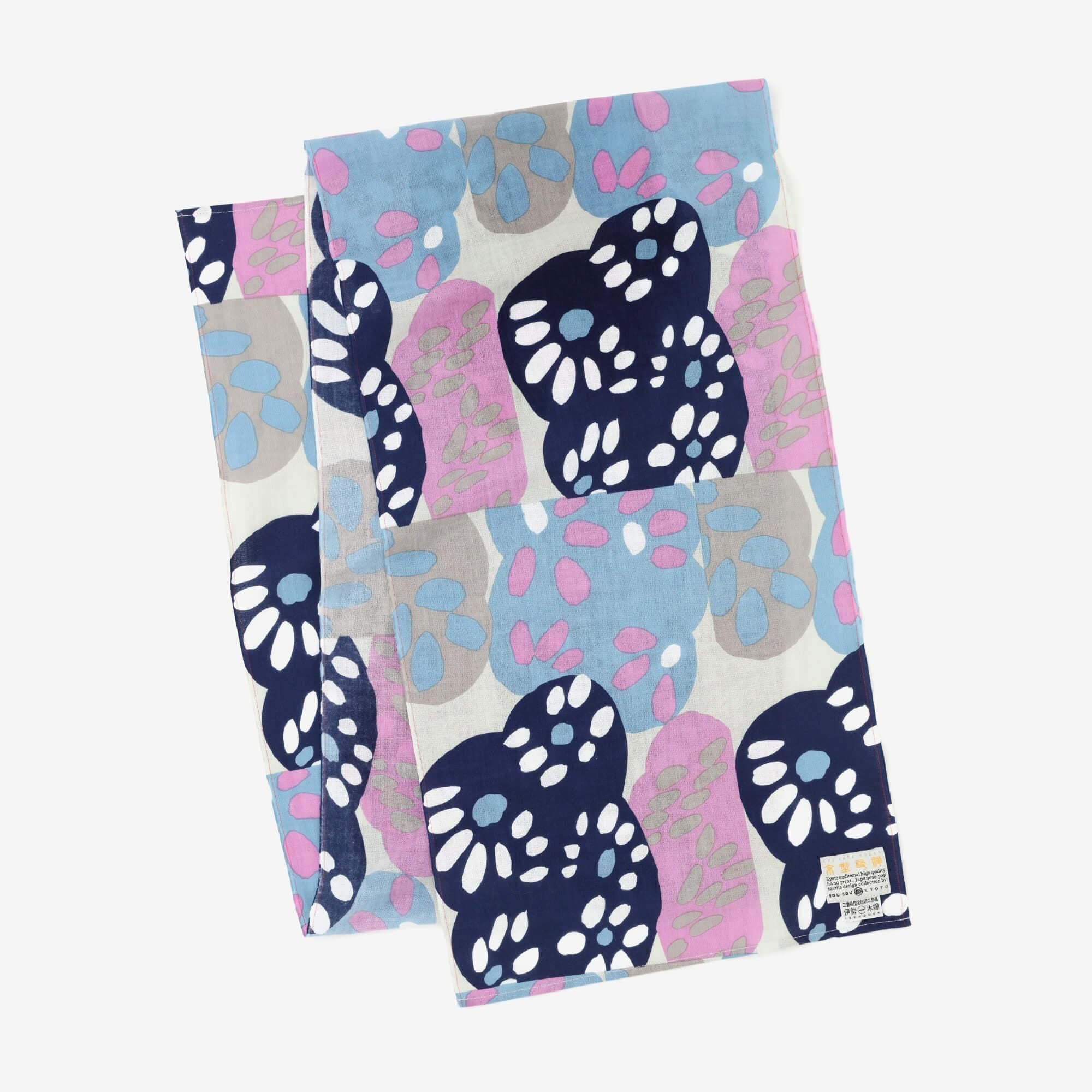 Isemomen Cotton Scarf / Little Flowers small Wisteria Color 2