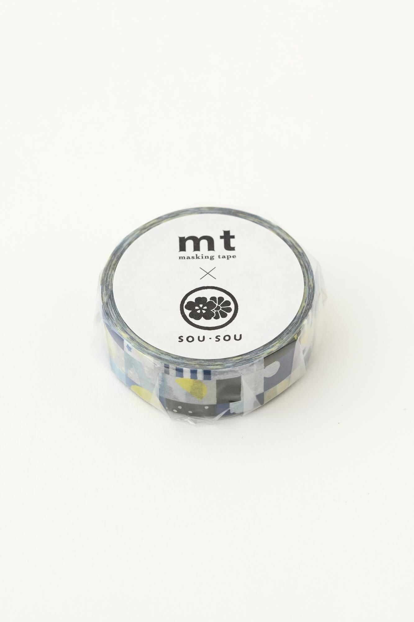 【官網限定】SOU・SOU×mt圖案紋樣・紙膠帶/月與星【寬1.5cm】