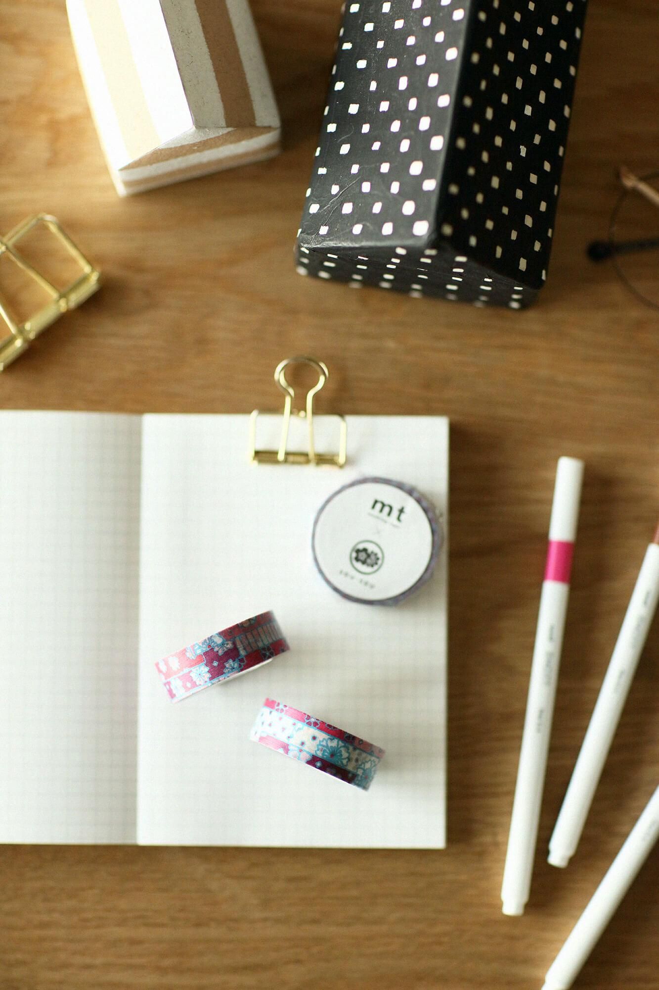 【官網限定】SOU・SOU×mt圖案紋樣・紙膠帶/櫻花【寬1.5cm】