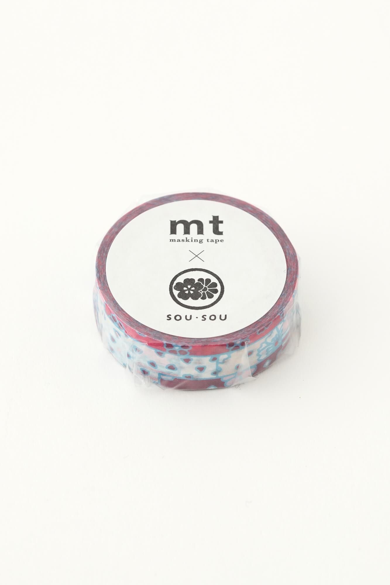【官網限定】SOU・SOU×mt圖案紋樣・紙膠帶/櫻花【寬1.5cm】