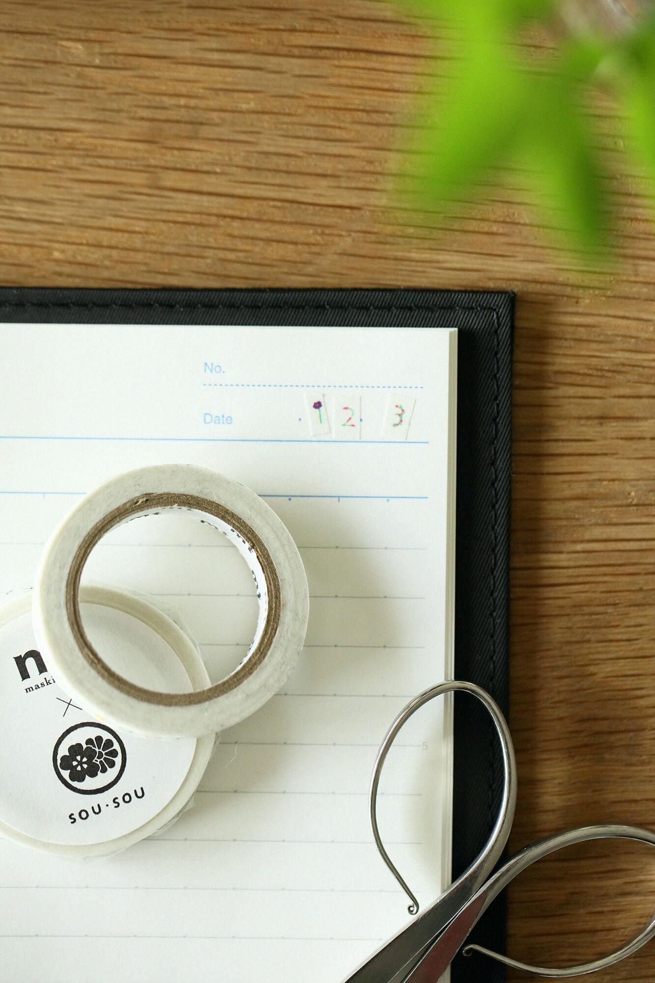 SOU・SOU×mt Textile・Masking Tape / Floral Numbers【0.7cm Width】