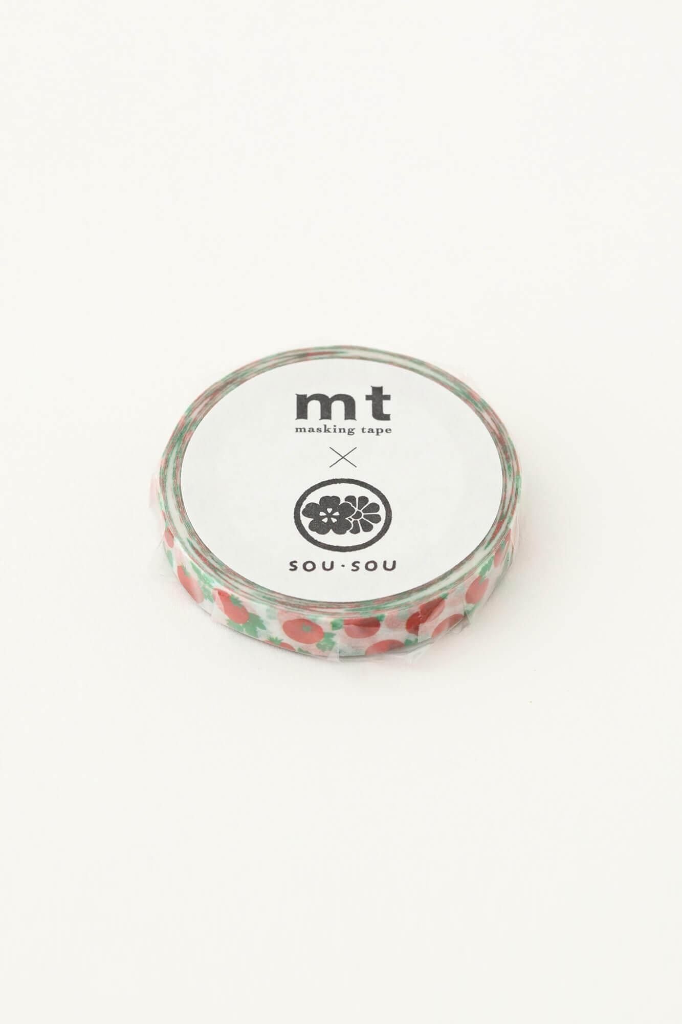 SOU・SOU×mt Textile・Masking Tape / Tomato【0.7cm Width】