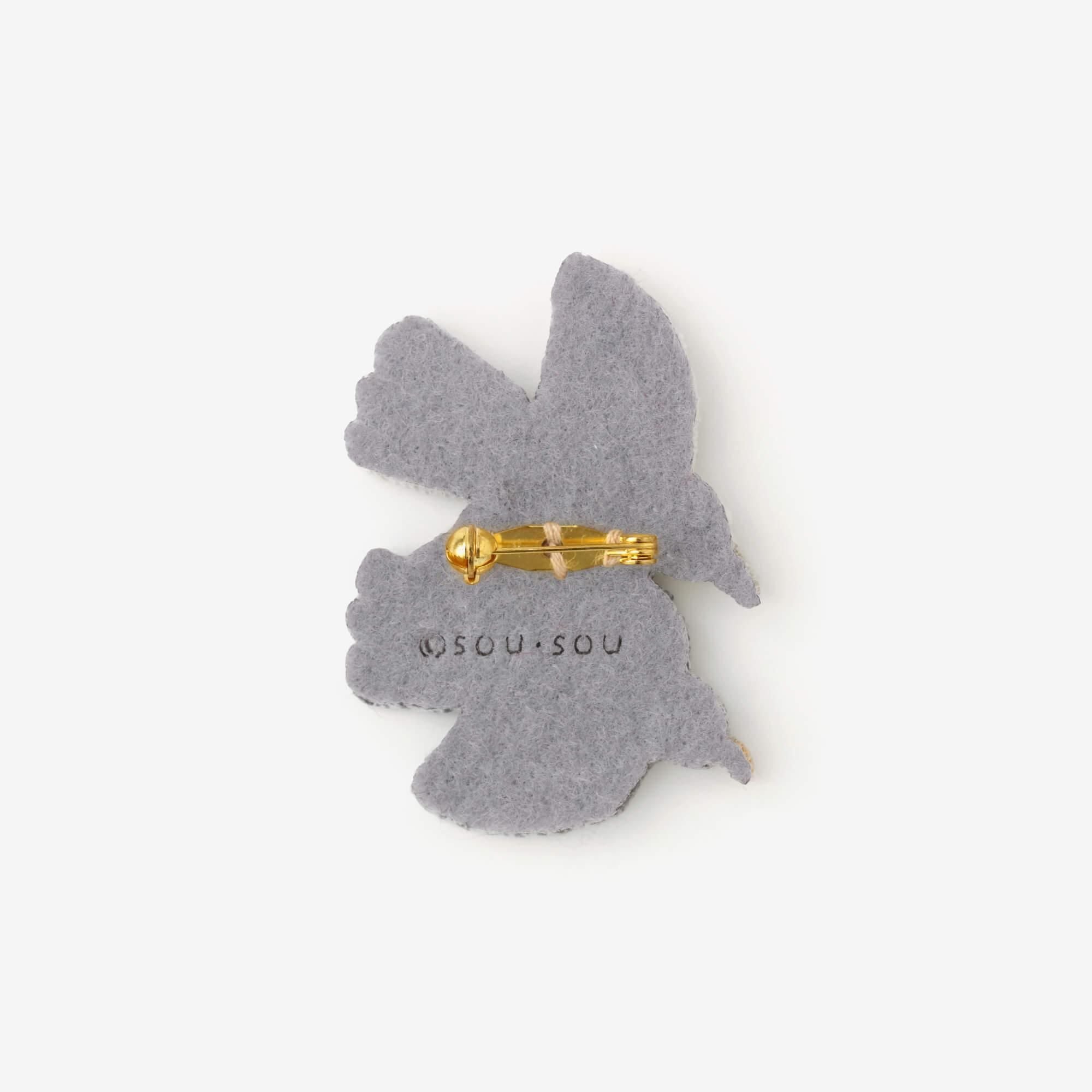 자수 브로치(어깨) / 흰색 (숄더)