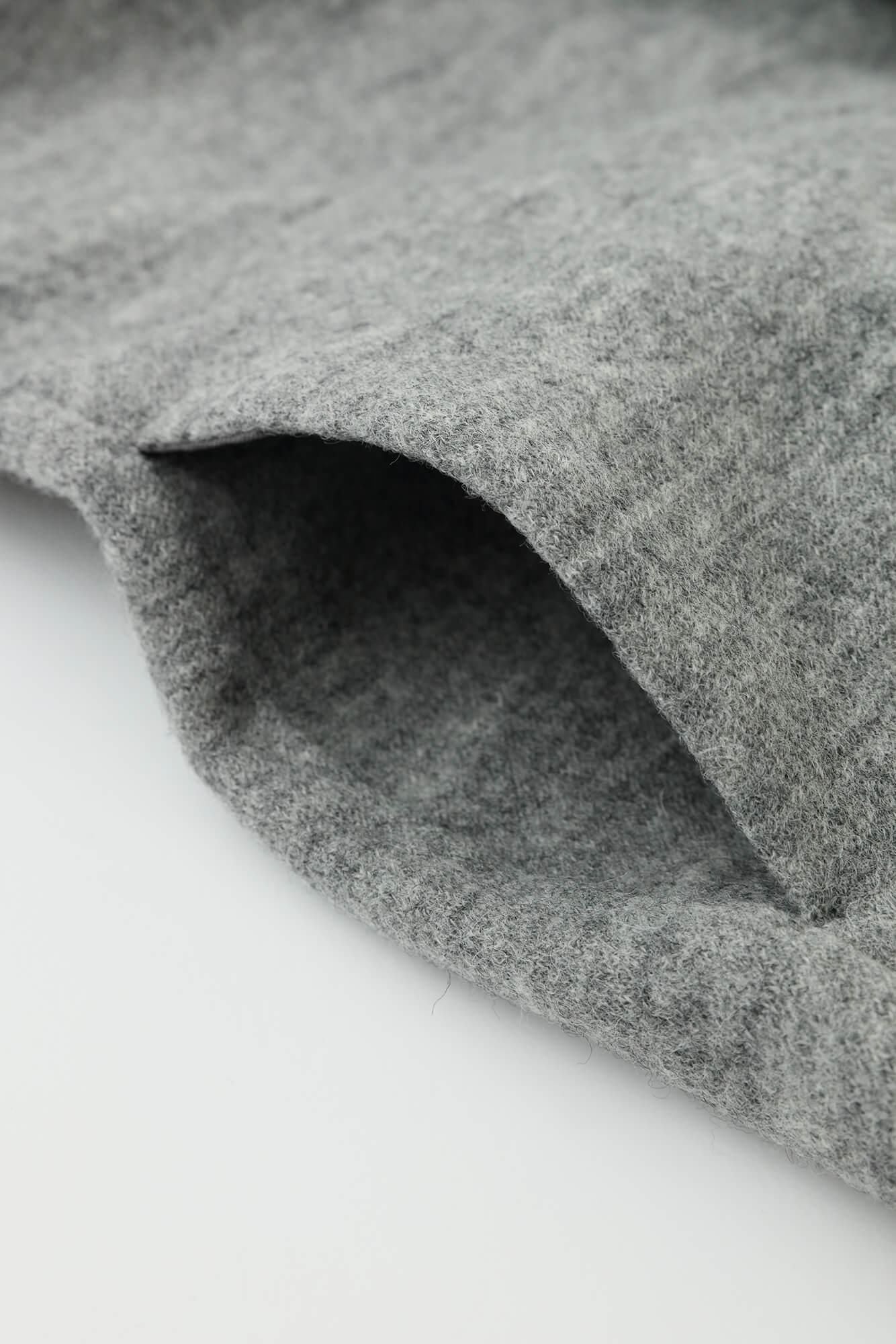 Dual-layered Knit Naginata Earl Cardigan / Heather Grey