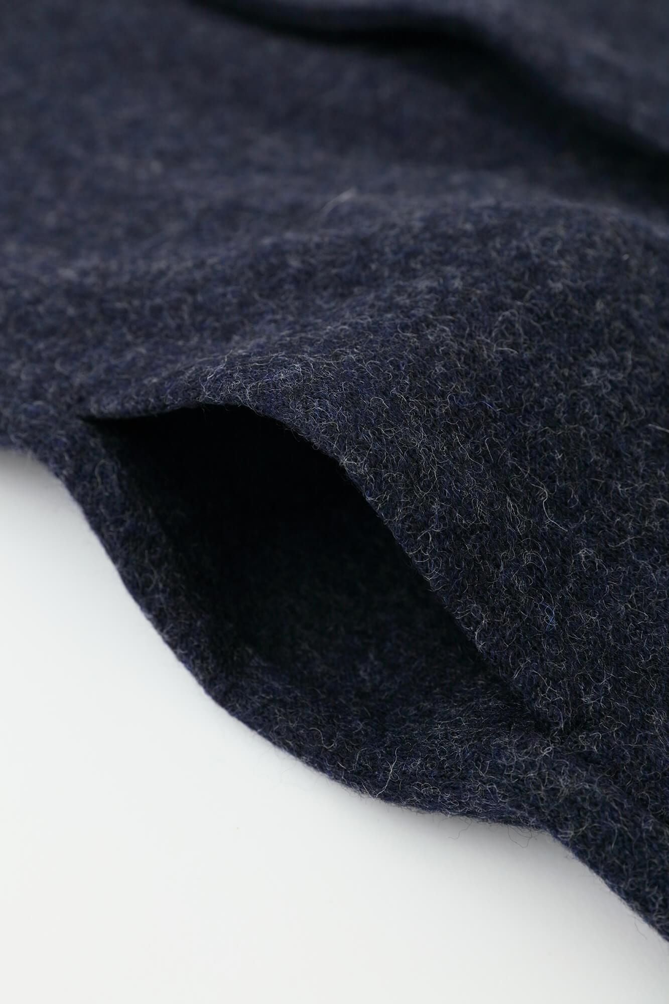 雙層針織 圓弧袖伯爵外套/深藍色2