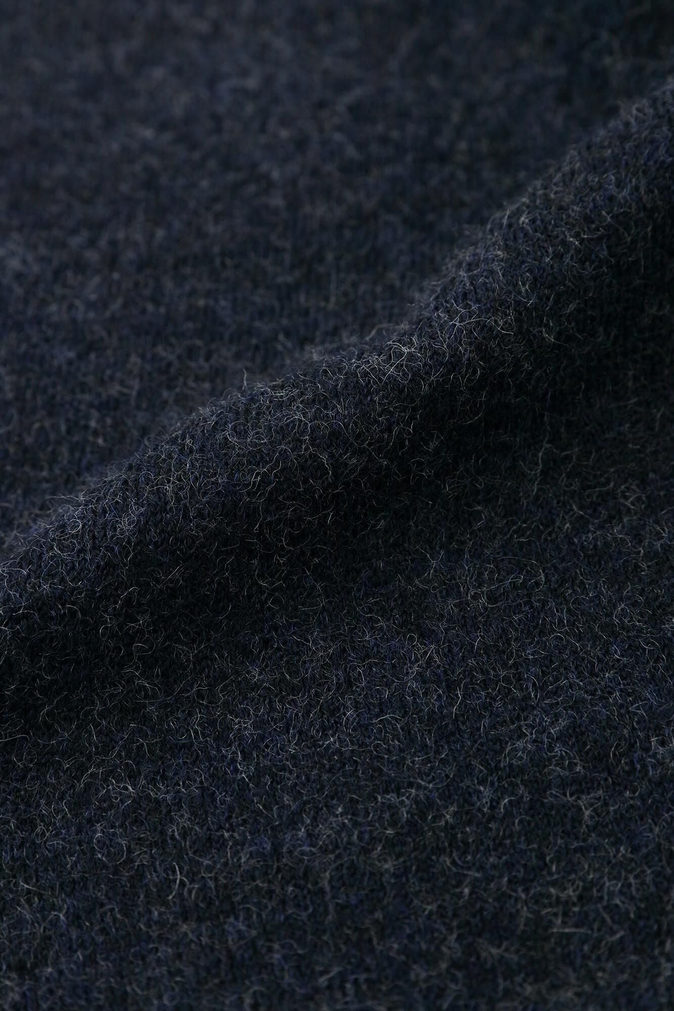 雙層針織 圓弧袖伯爵外套/深藍色2