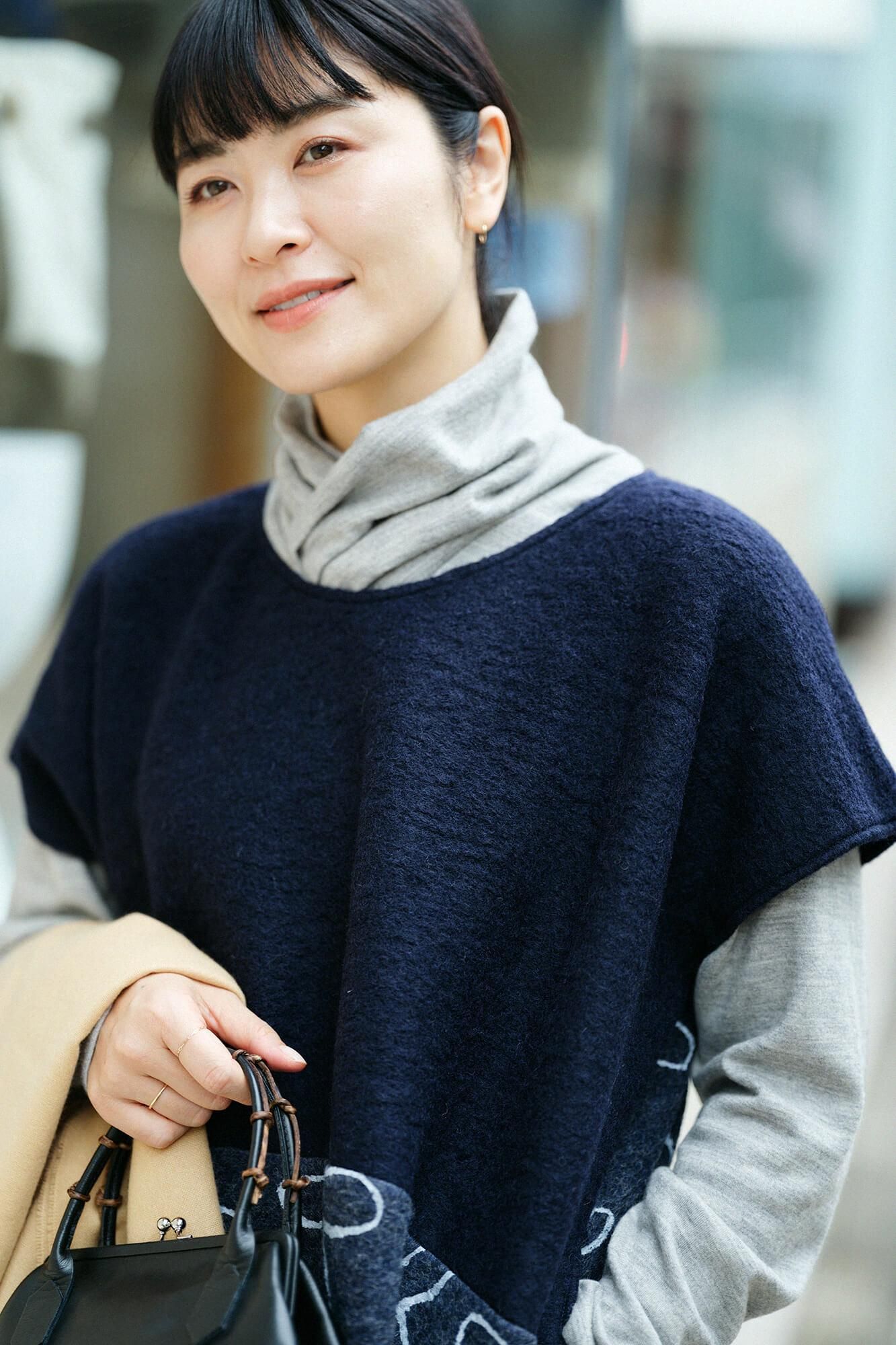 【net限定】舶来羅紗(はくらいらしゃ) 四角衣(しかくい) 組(くみ)/濃紺(のうこん)×すずしろ 褐色(かちいろ)