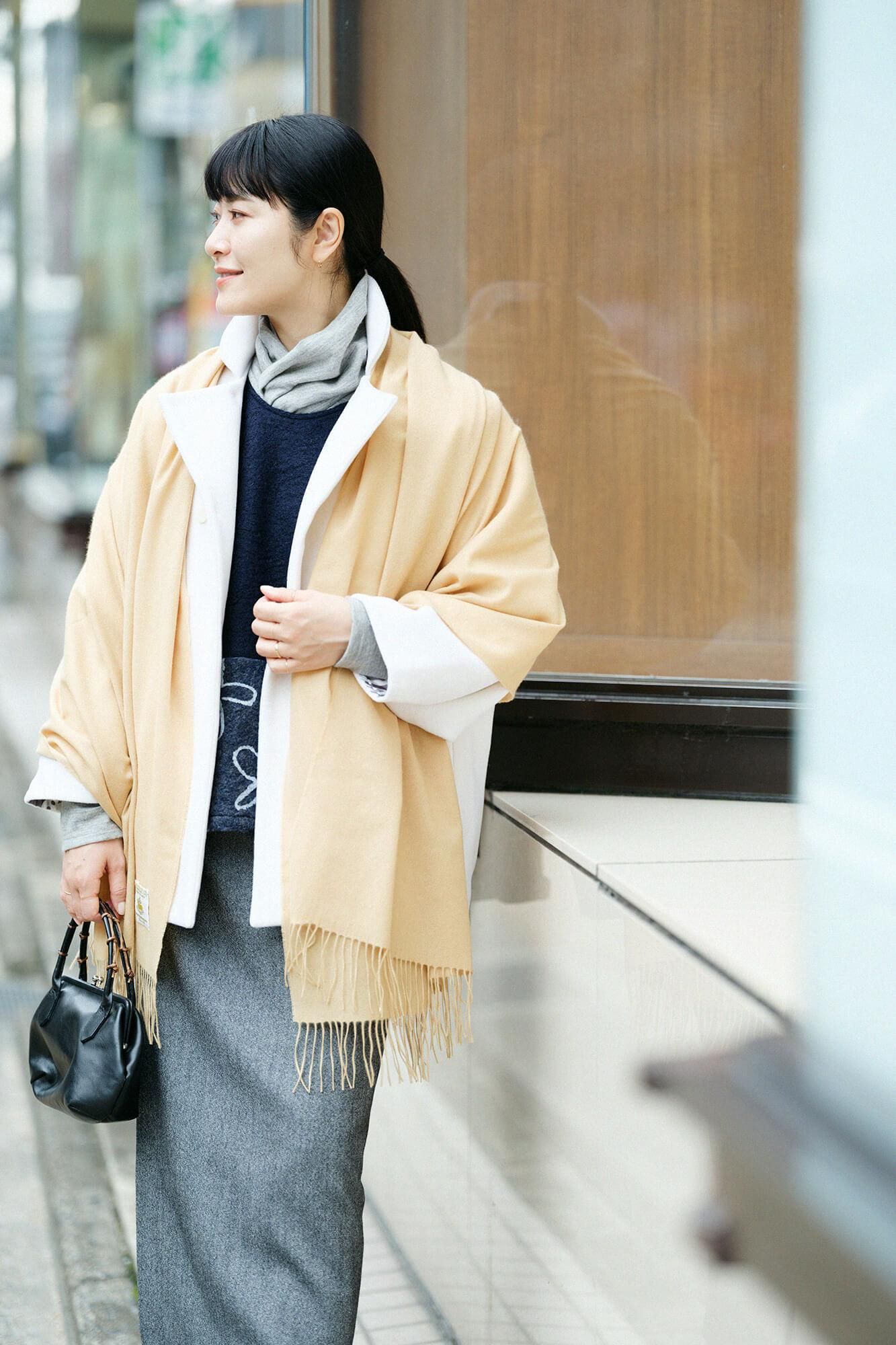 【net限定】舶来羅紗(はくらいらしゃ) 四角衣(しかくい) 組(くみ)/濃紺(のうこん)×すずしろ 褐色(かちいろ)