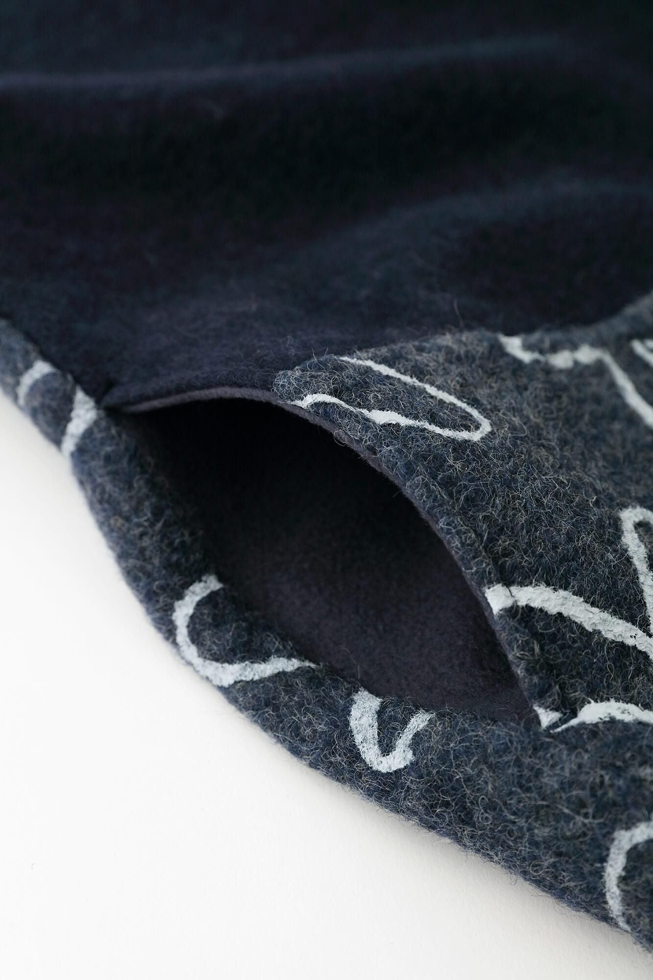 【net限定】舶来羅紗(はくらいらしゃ) 四角衣(しかくい) 組(くみ)/濃紺(のうこん)×すずしろ 褐色(かちいろ)