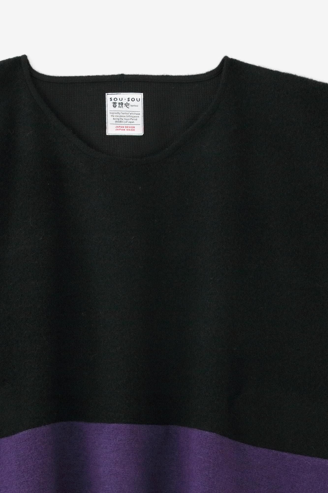 Raxa Square Top Bi-color / Black × Violet