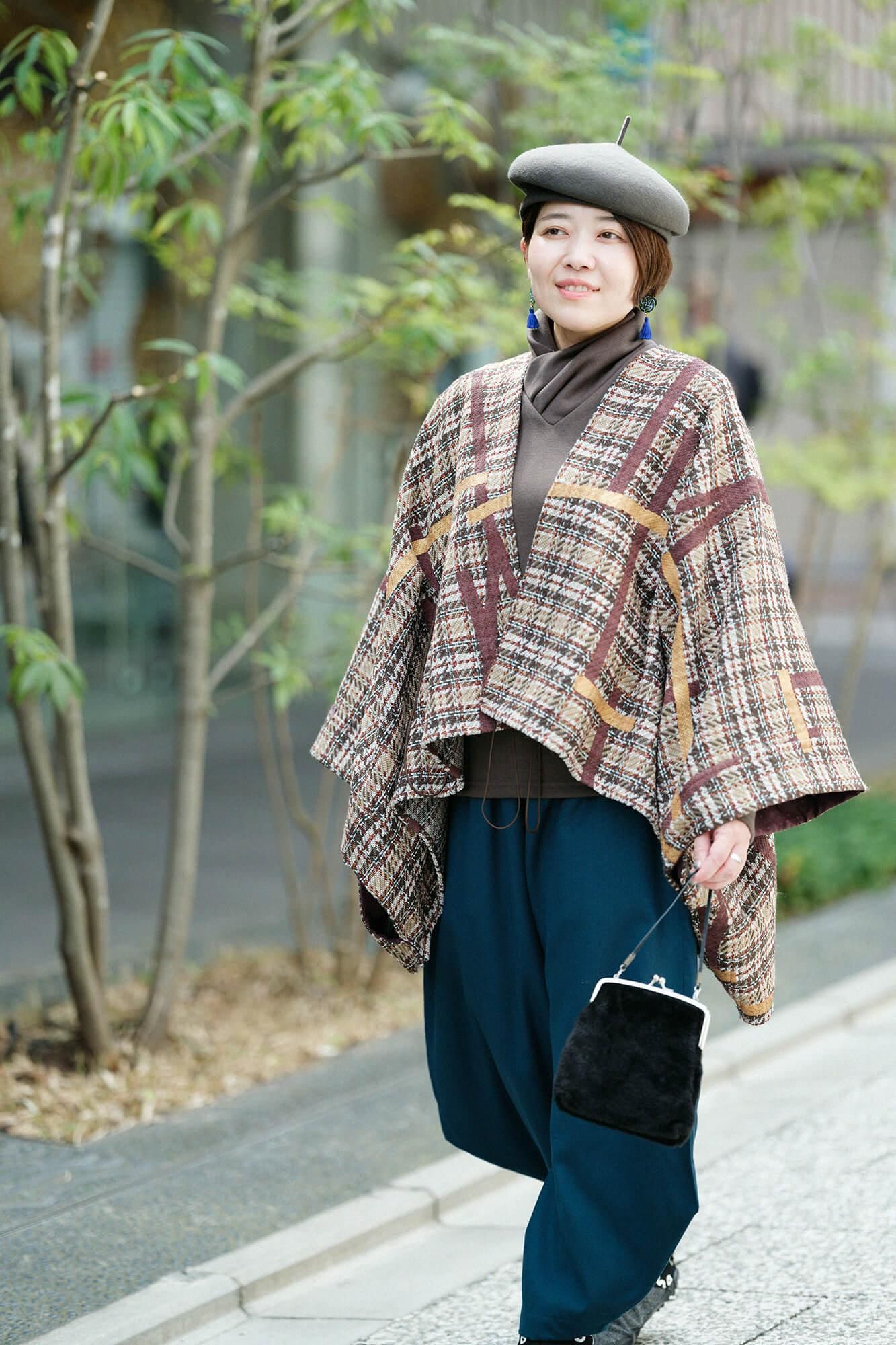 【net limited】Knit Boa Lining Ami Turtle Neck Shirt / Dark Brown