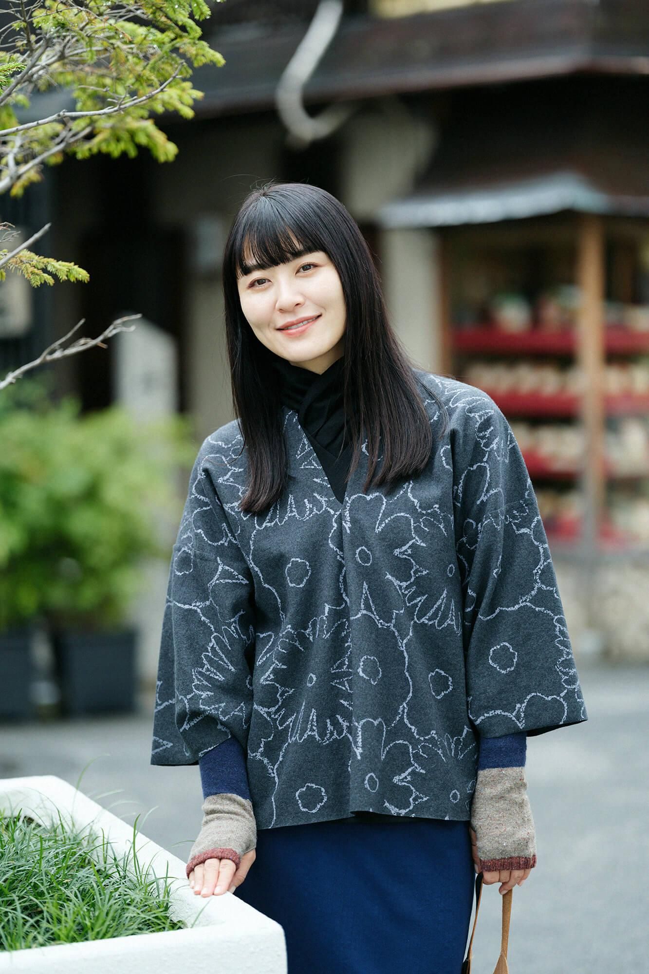 兔毛混紡 袖套/小豆茶色