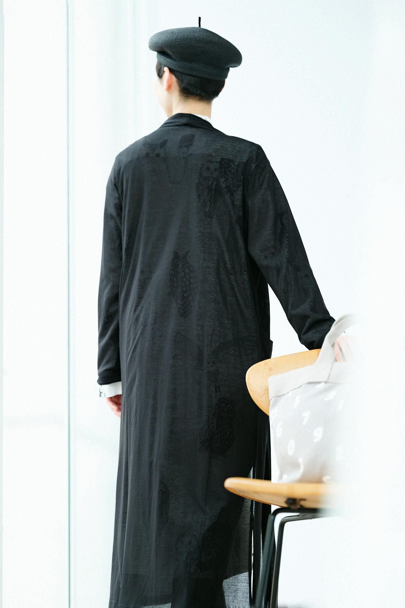 CSS Cotton Long Cardigan / Black