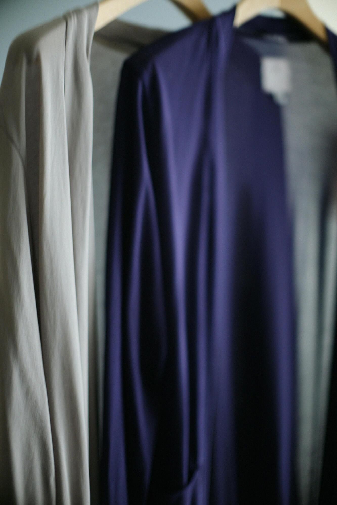 CSS棉 長外套/紫藍色